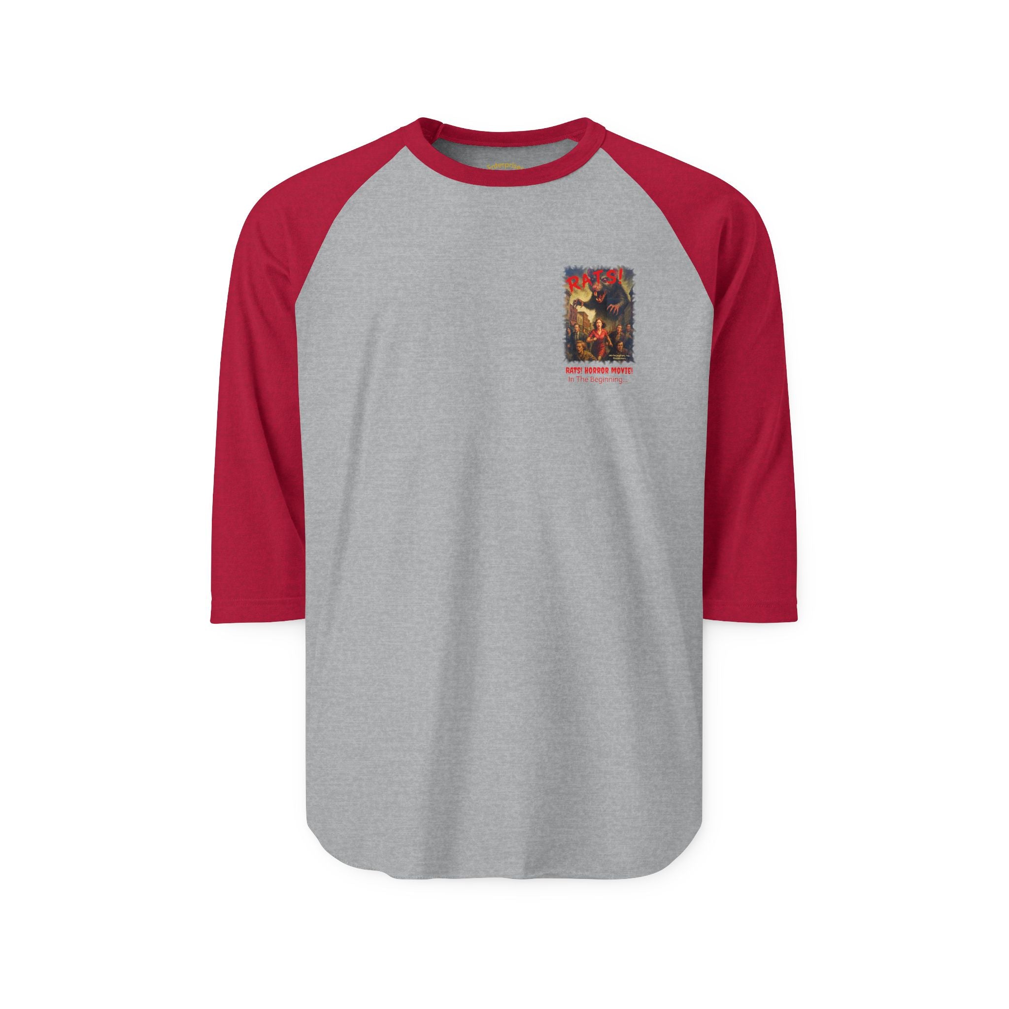 RRS: "RATS!" Small Logo - Unisex Three-Quarter Sleeve Raglan Shirt
