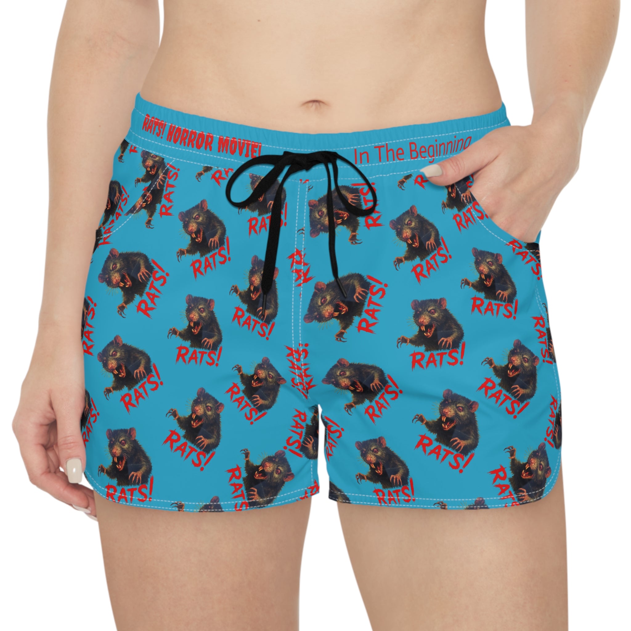 RAW: "RAT" (Multi) - Women's Casual Shorts - Turquoise