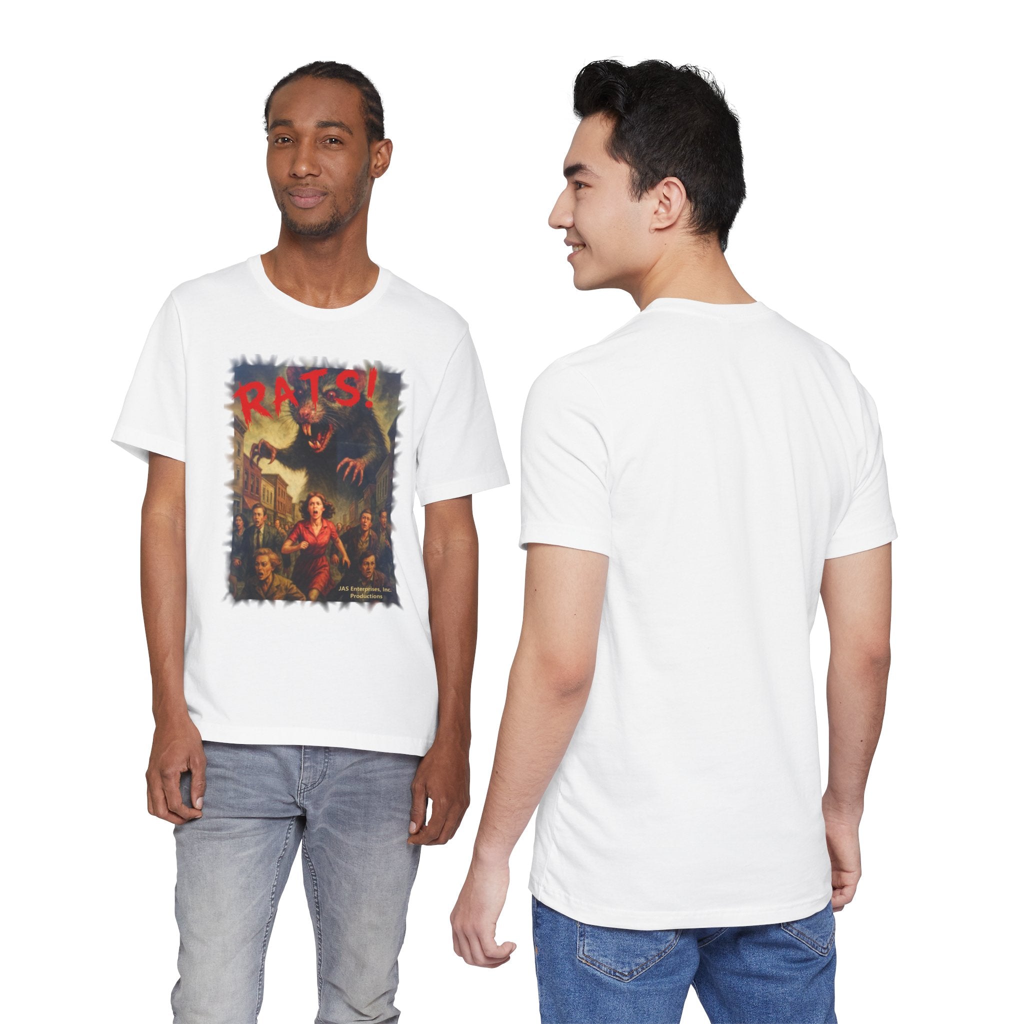 RTS: "RATS" Logo - Unisex Jersey Short Sleeve Lightweight Tee (White)
