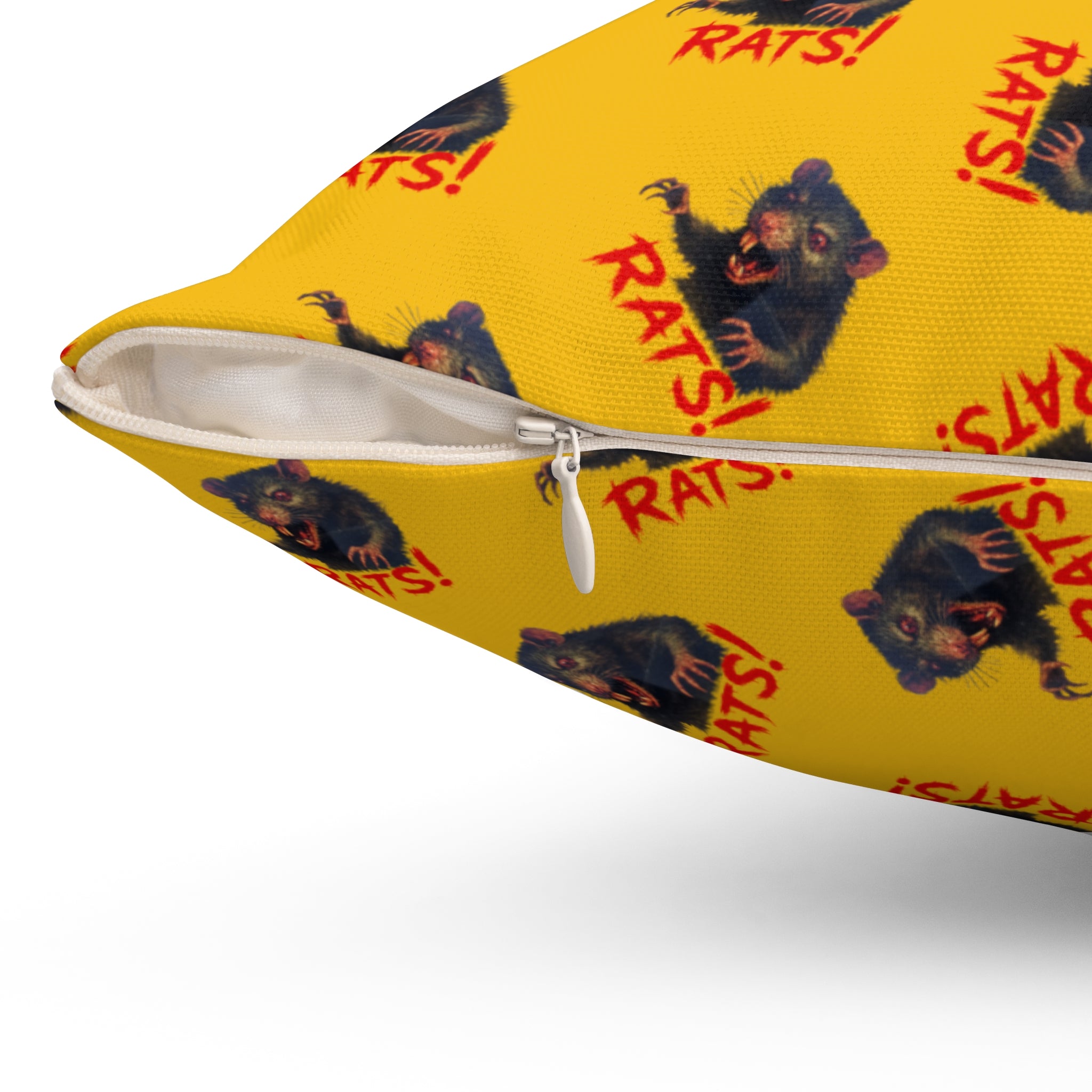RPW: "RAT" (Multi) - Polyester Throw Pillow - (Yellow)