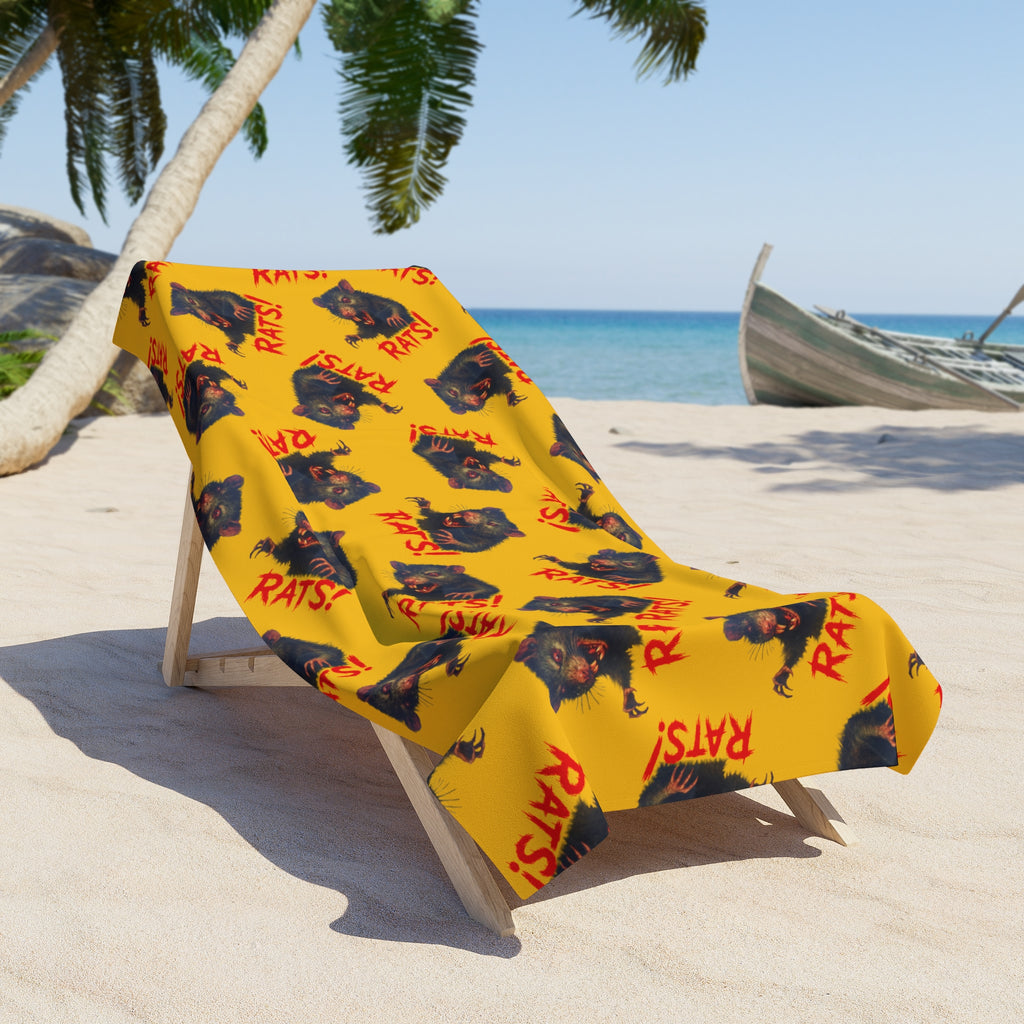 RBT: "RAT" (Multi) - Beach Towel - Yellow