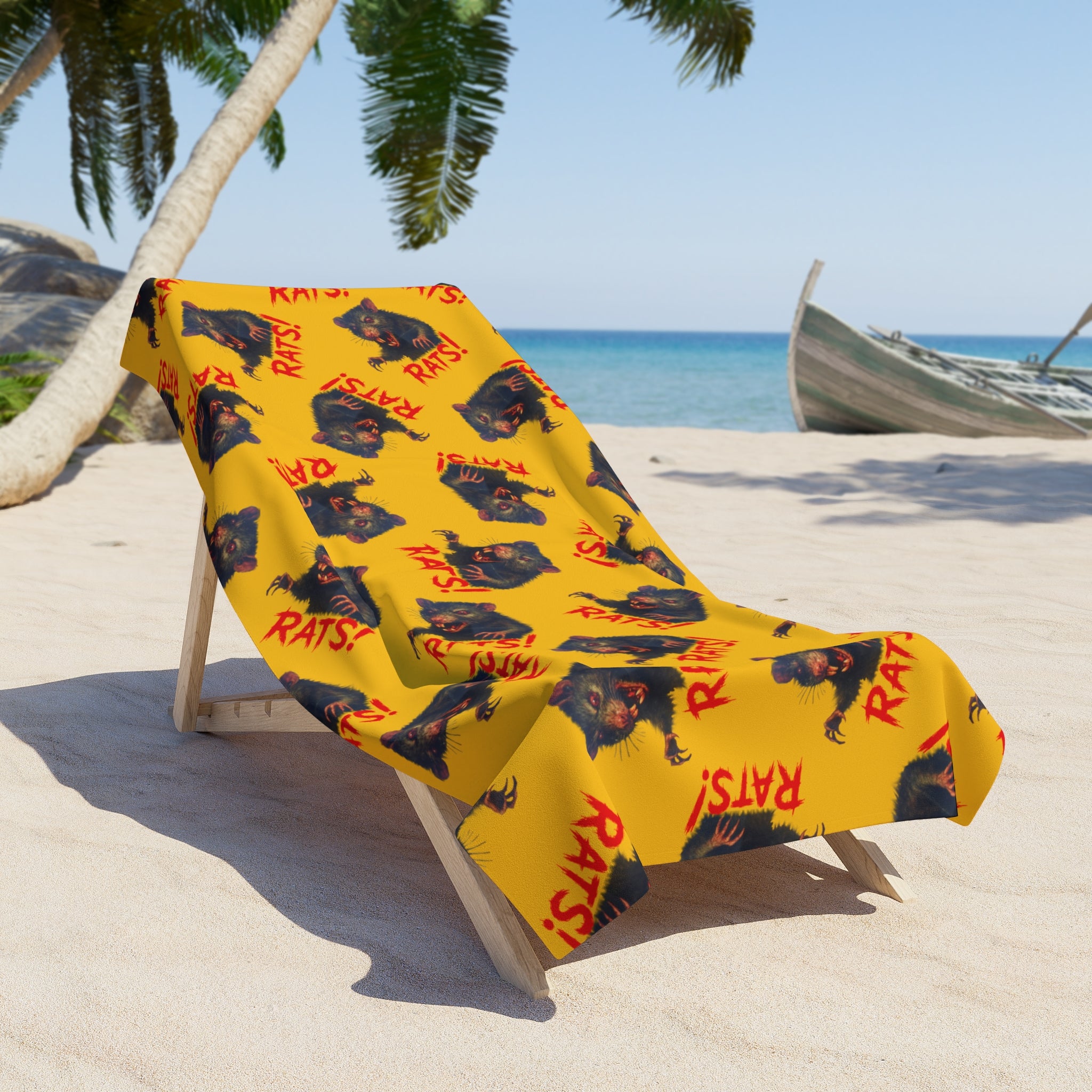 RBT: "RAT" (Multi) - Beach Towel - Yellow