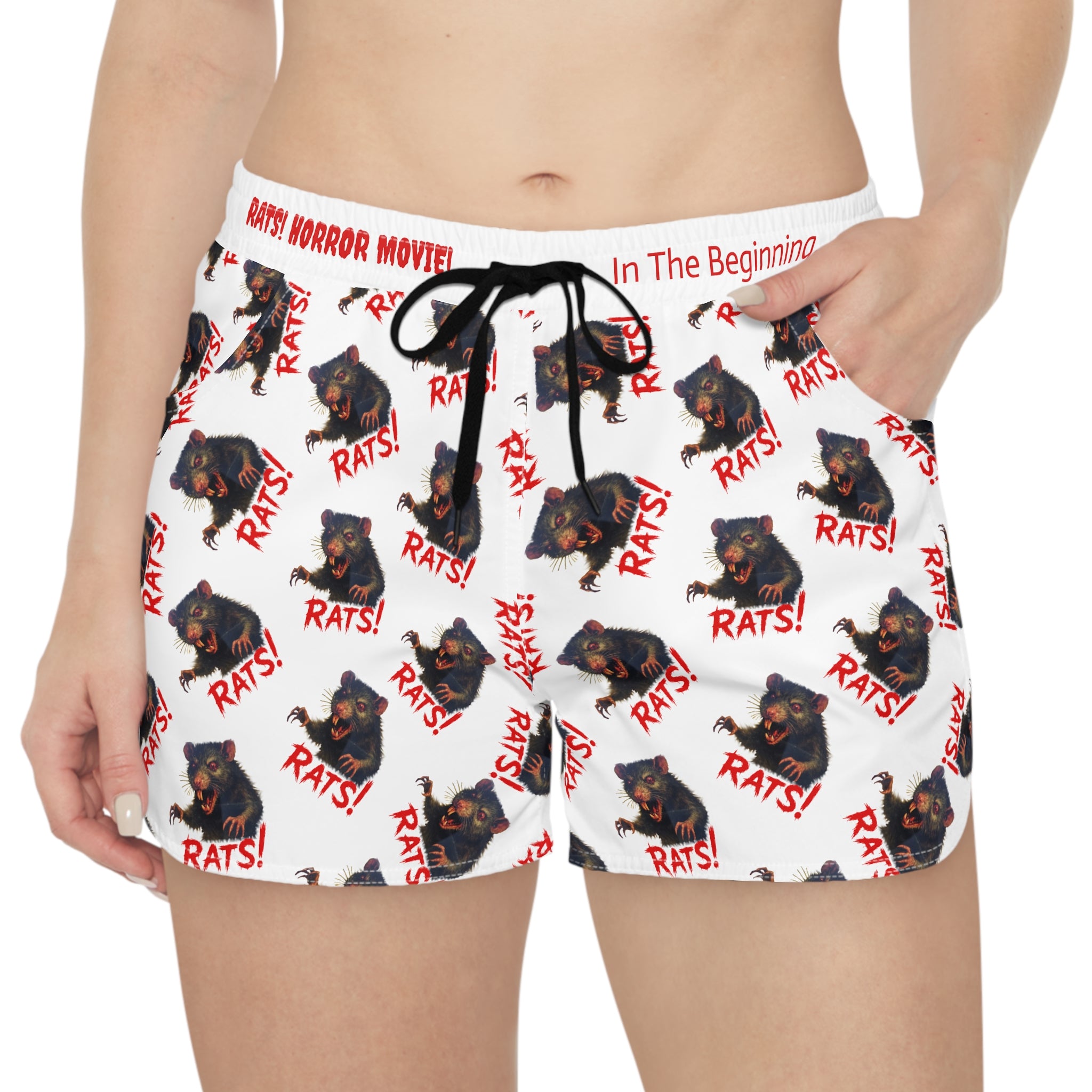 RAW: "RAT" (Multi) - Women's Casual Shorts - White