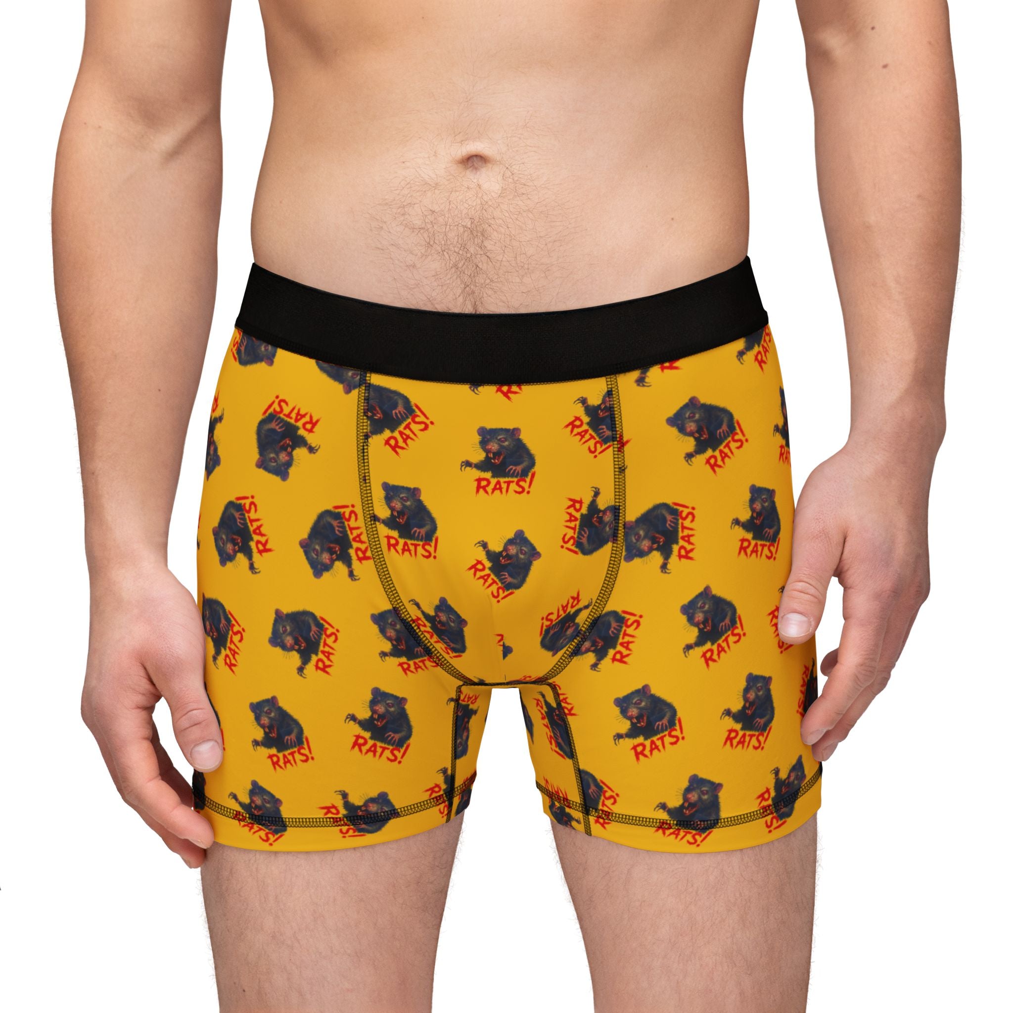 RUG: "RAT" (Multi) - Men's Boxer Briefs - Yellow