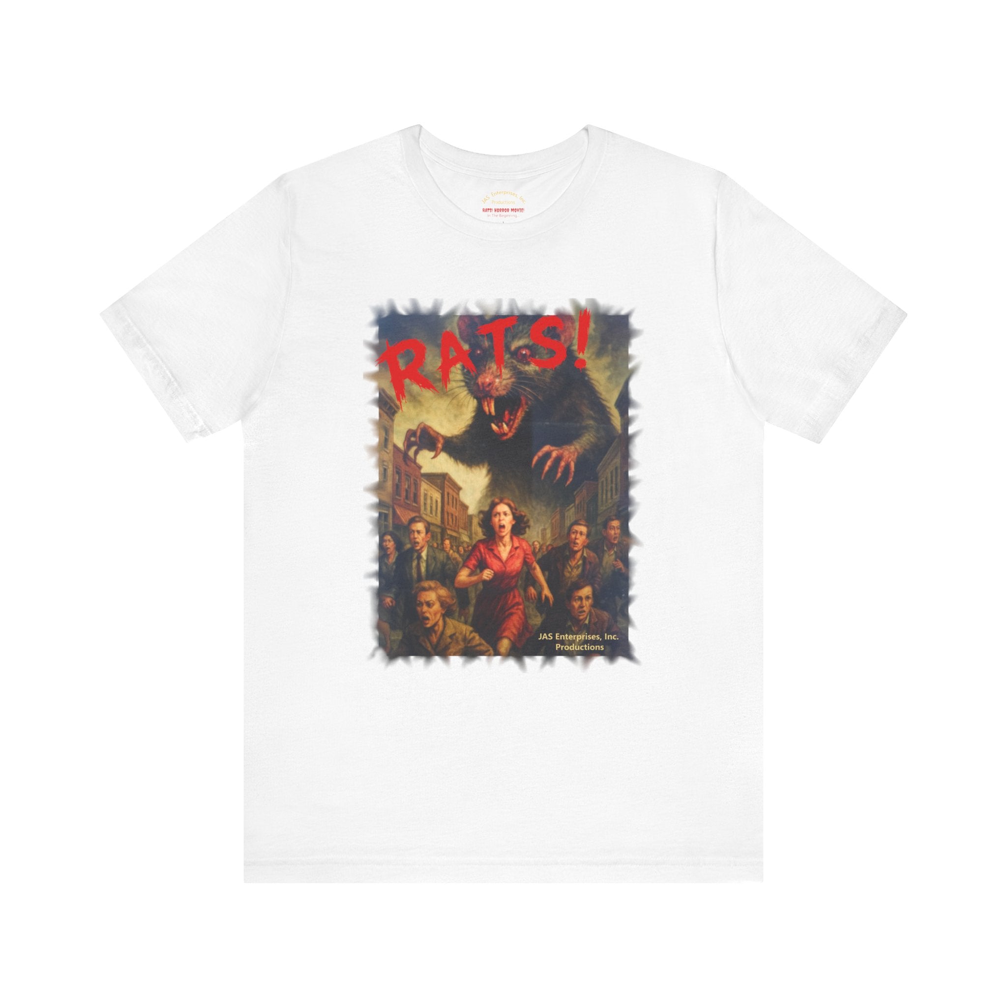 RTS: "RATS" Logo - Unisex Jersey Short Sleeve Lightweight Tee (White)
