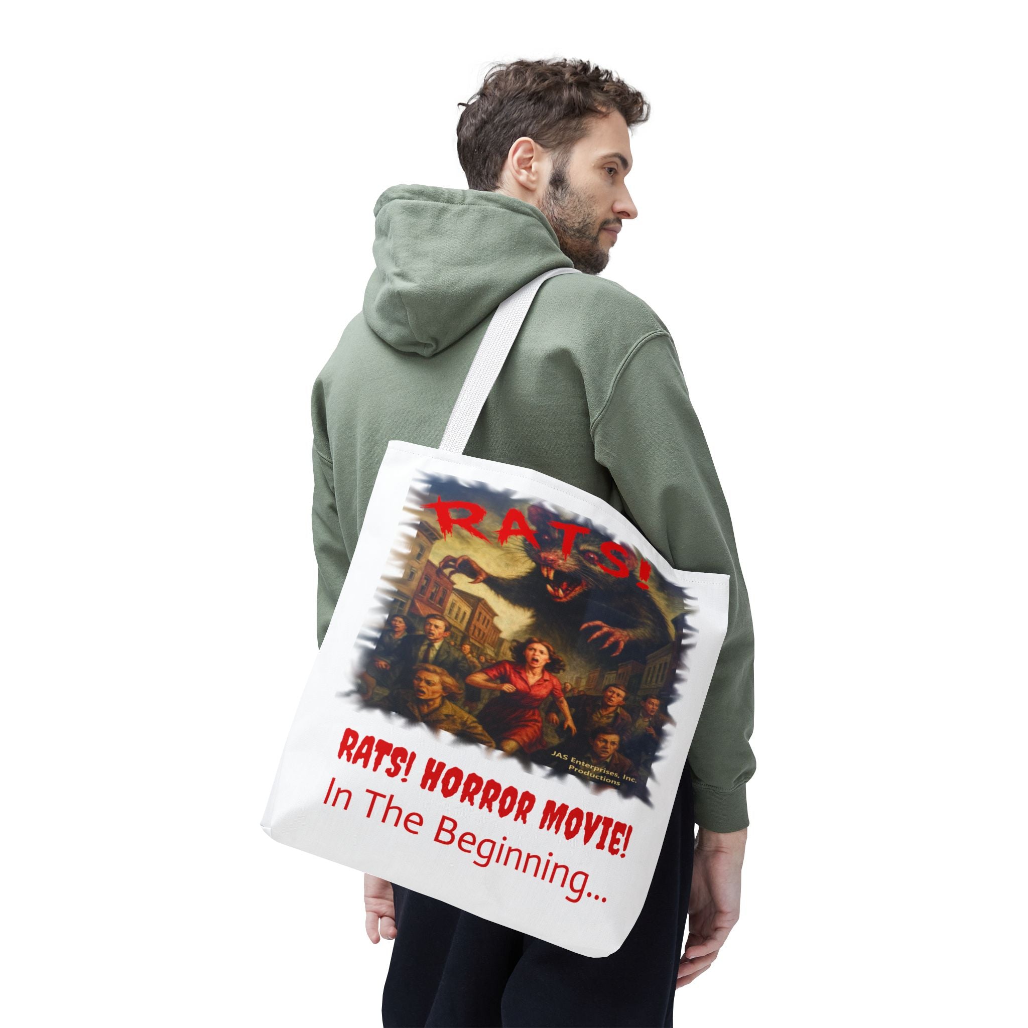 RTB: "RATS!" Logo - Tote Bag - White