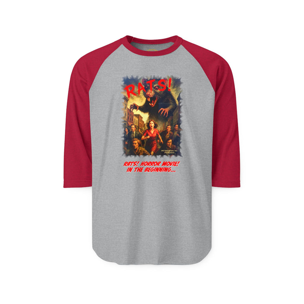 RRS: "RATS!" Movie Title Logo - Unisex Three-Quarter Sleeve Raglan Shirt