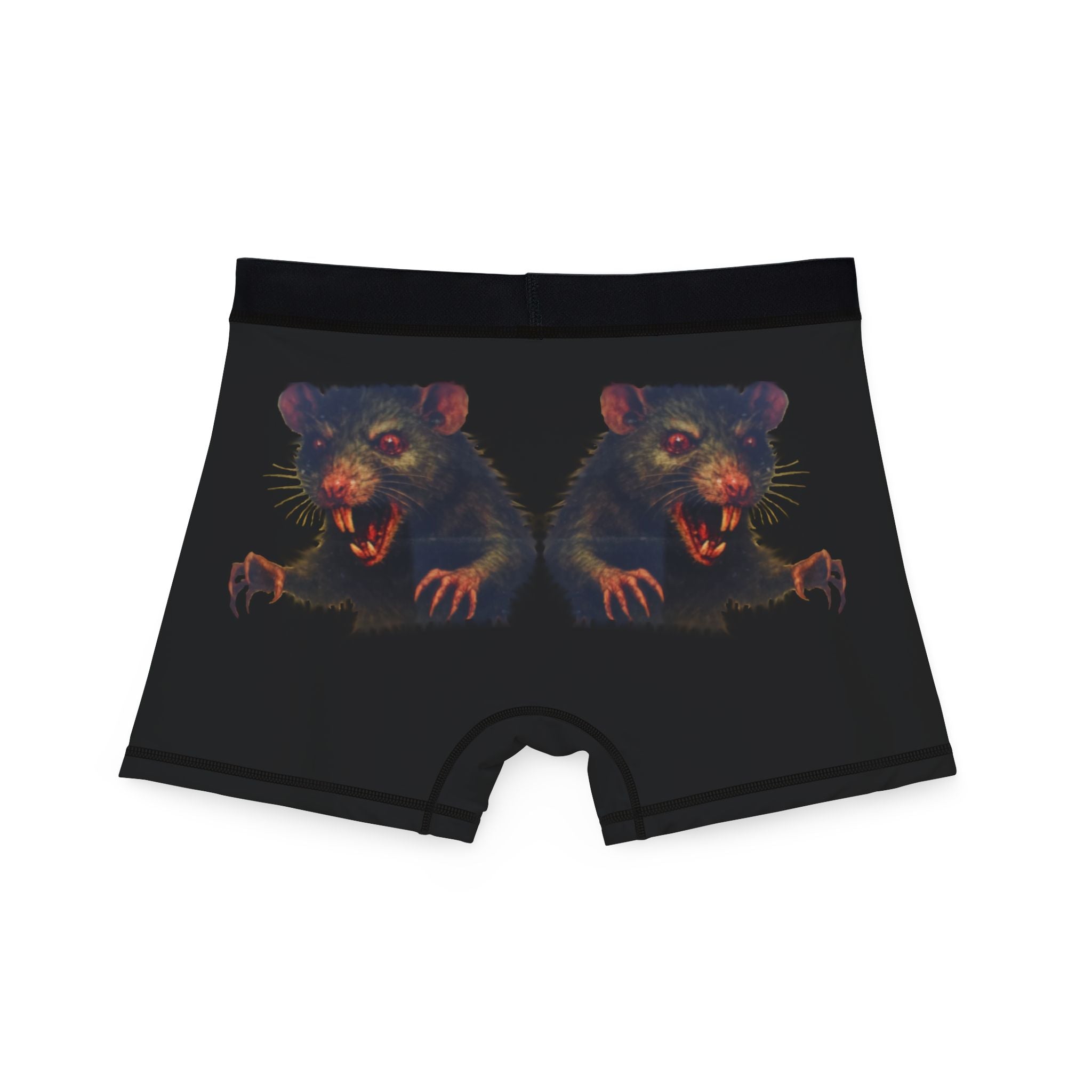 RUG: "Fear the Rats! Embrace the Horror!" (RAT Reversed - Back Side) - Men's Boxer Briefs - Black