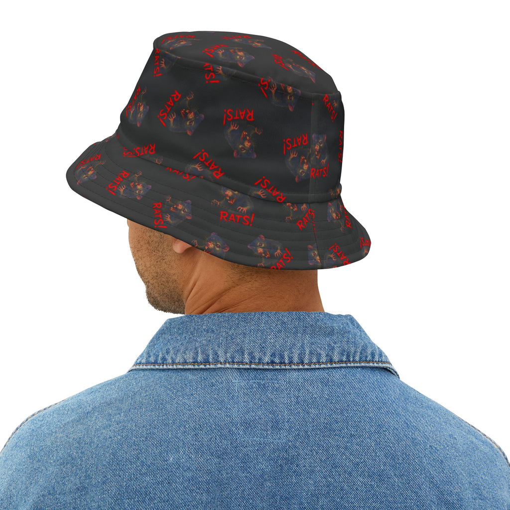 RHT: "RAT" (Multi) - Bucket Hat - Black