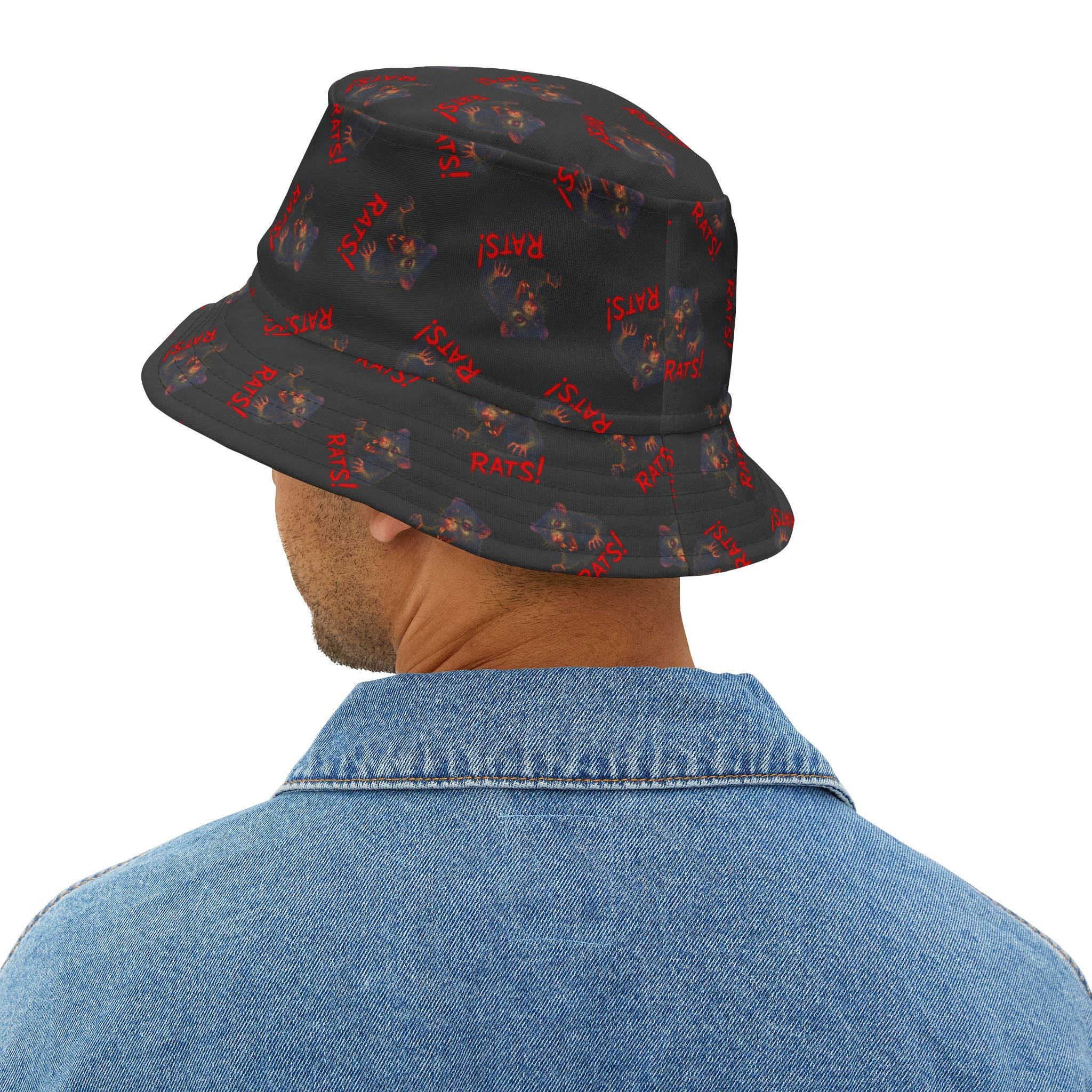 RHT: "RAT" (Multi) - Bucket Hat - Black