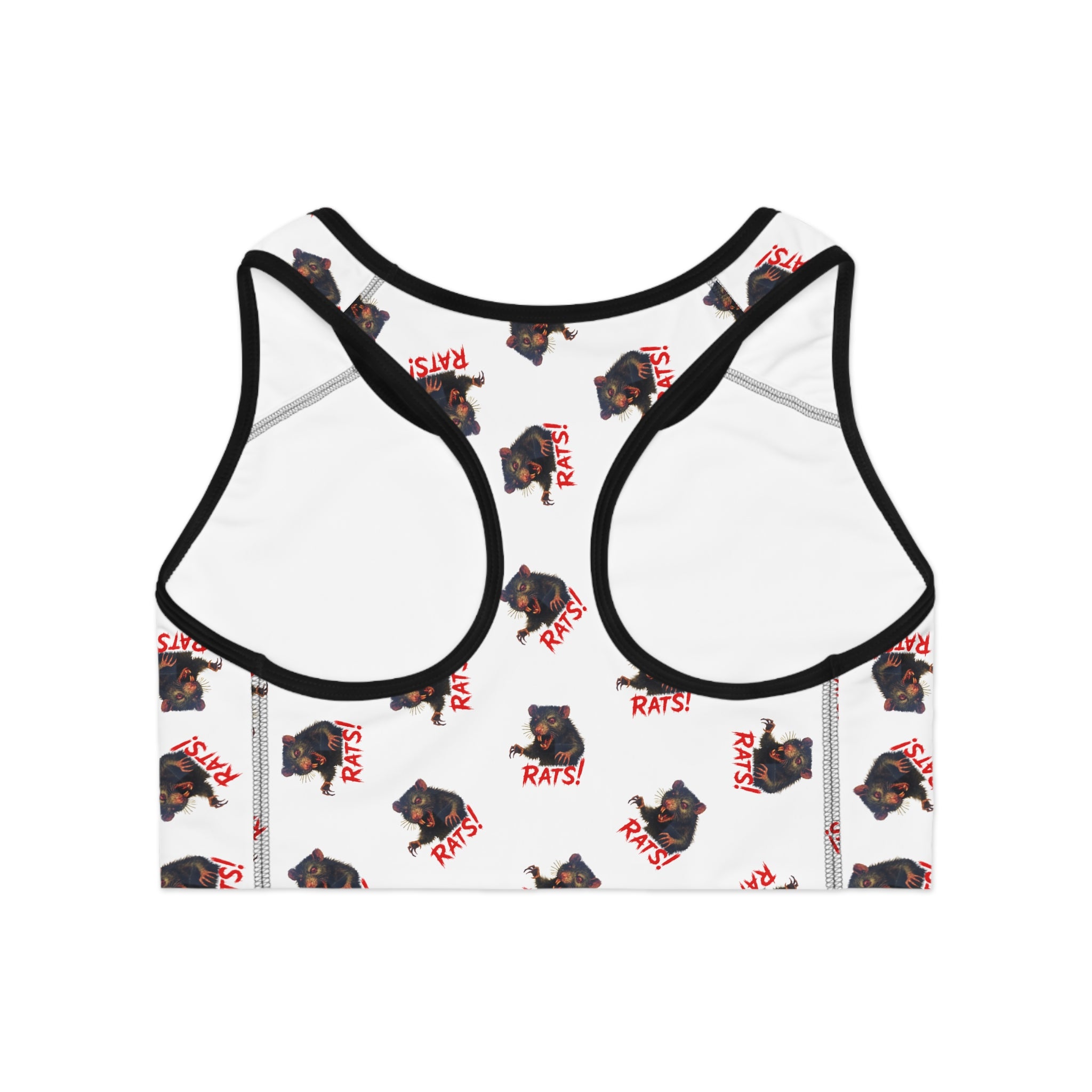 RAW: "RAT" (Multi) - Women's Sports Bra - White