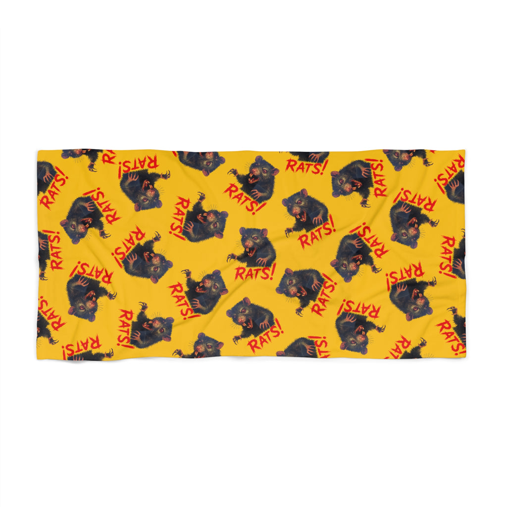 RBT: "RAT" (Multi) - Beach Towel - Yellow