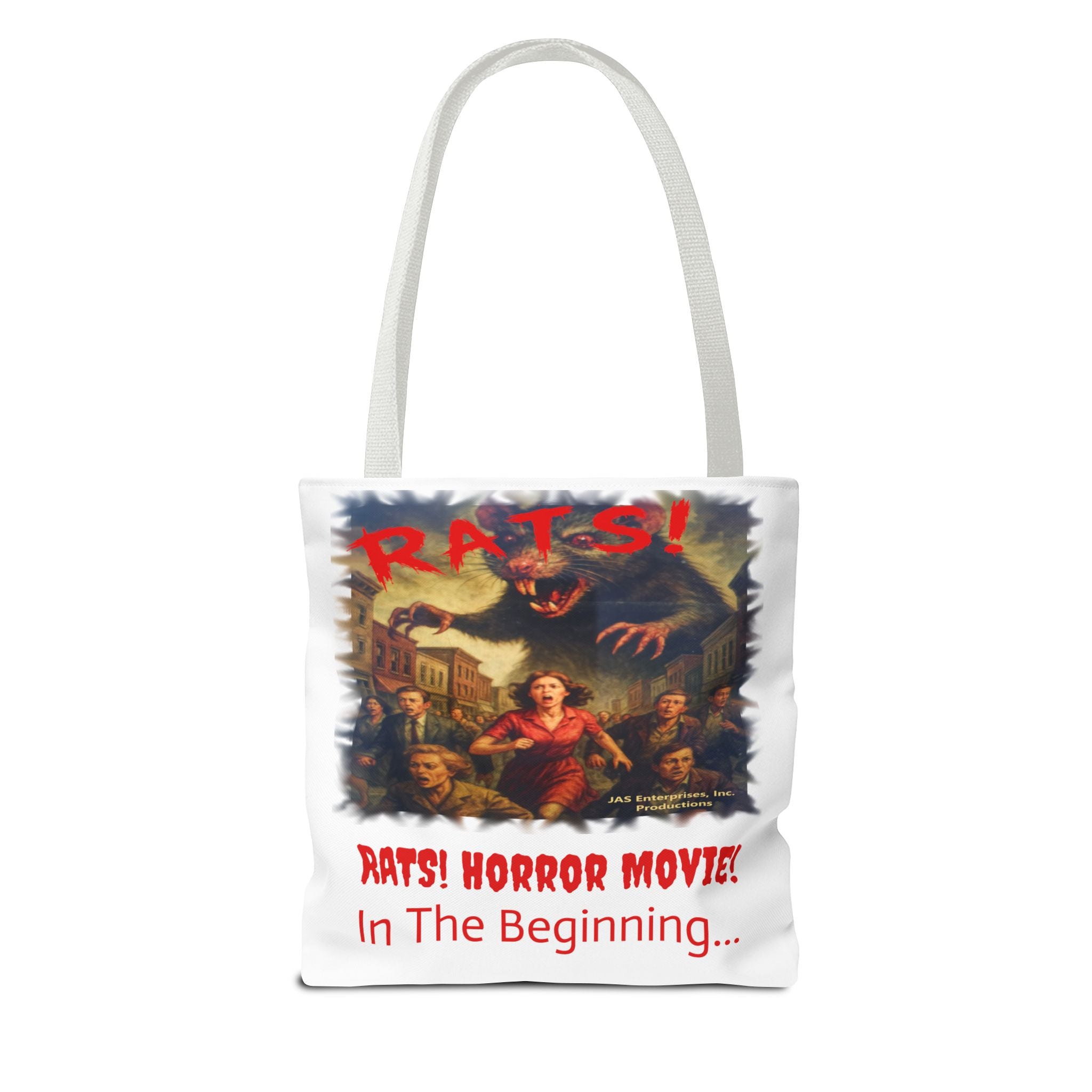 RTB: "RATS!" Logo - Tote Bag - White
