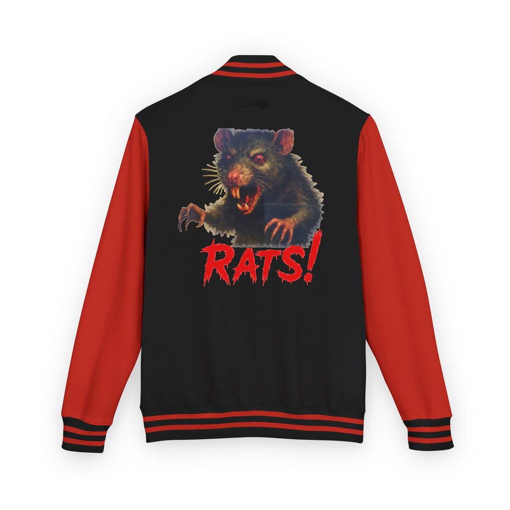 RJK: "RAT" - Unisex Heavyweight Letterman Jacket (Black/Red)