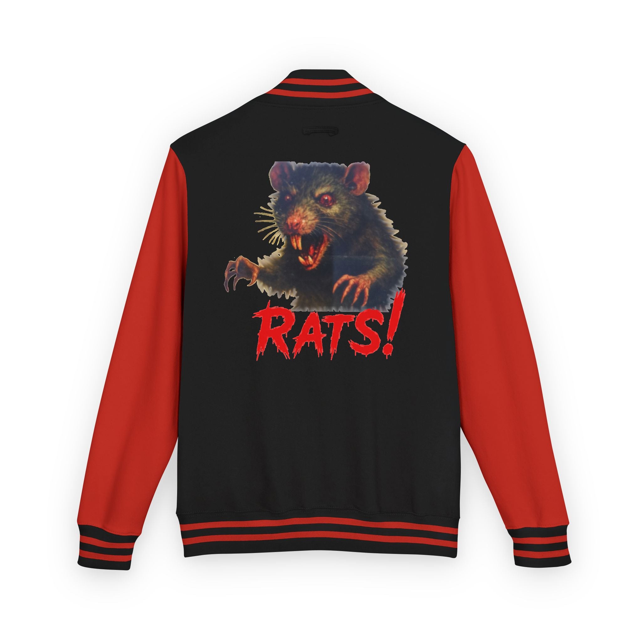 RJK: "RAT" - Unisex Heavyweight Letterman Jacket (Black/Red)