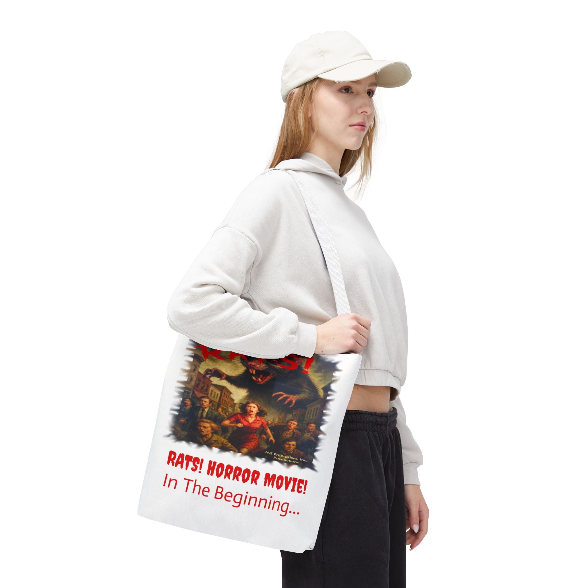 RTB: "RATS!" Logo - Tote Bag - White