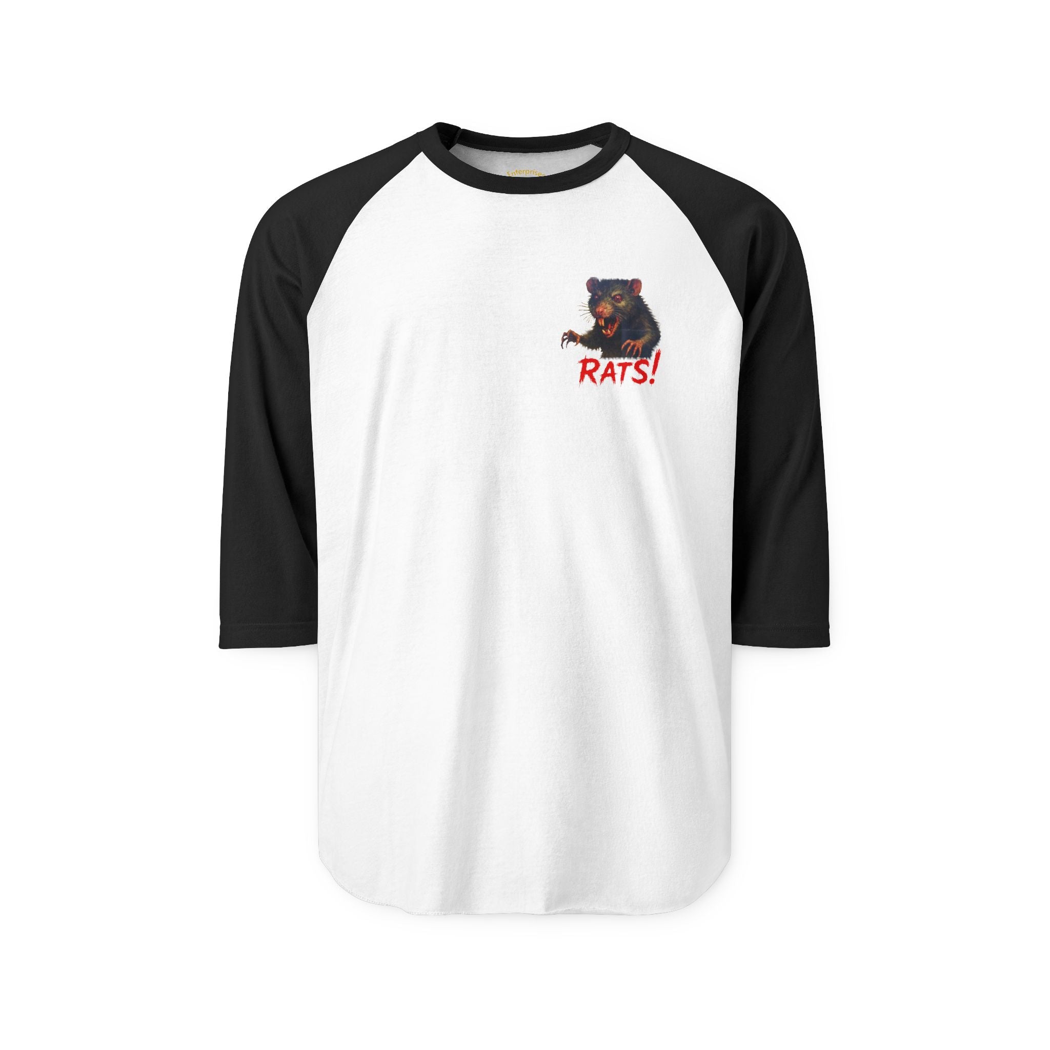 RRS: "RAT" Small Logo - Unisex Three-Quarter Sleeve Raglan Shirt