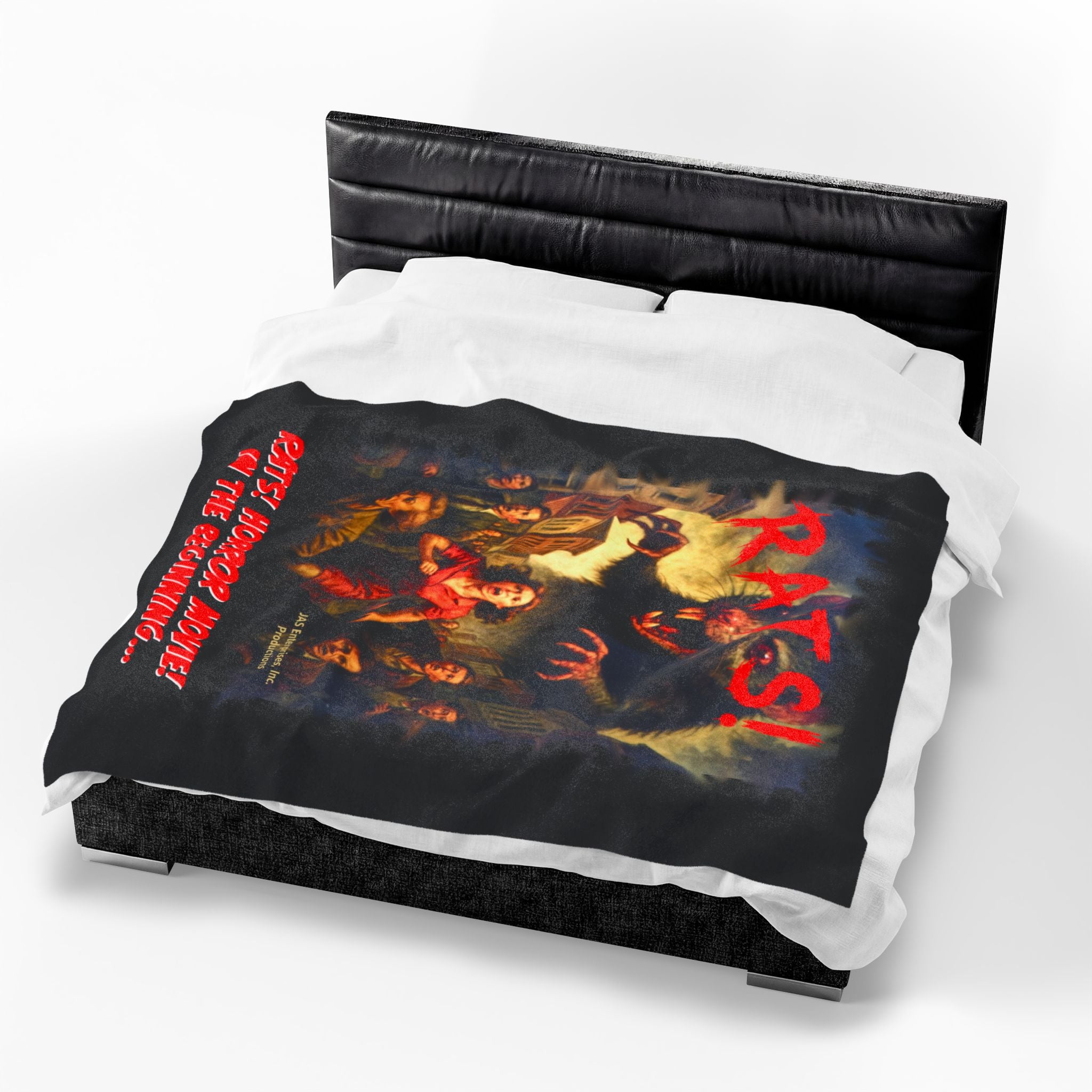 RBL: "RATS!" Movie Title Logo - (Black) - Velveteen Plush Blanket
