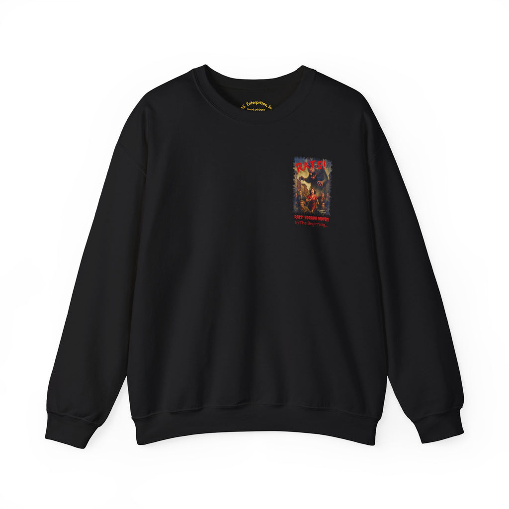 RSS: "RATS!" Small Logo (Blank Back Side) - Unisex Crewneck Sweatshirt (Black)