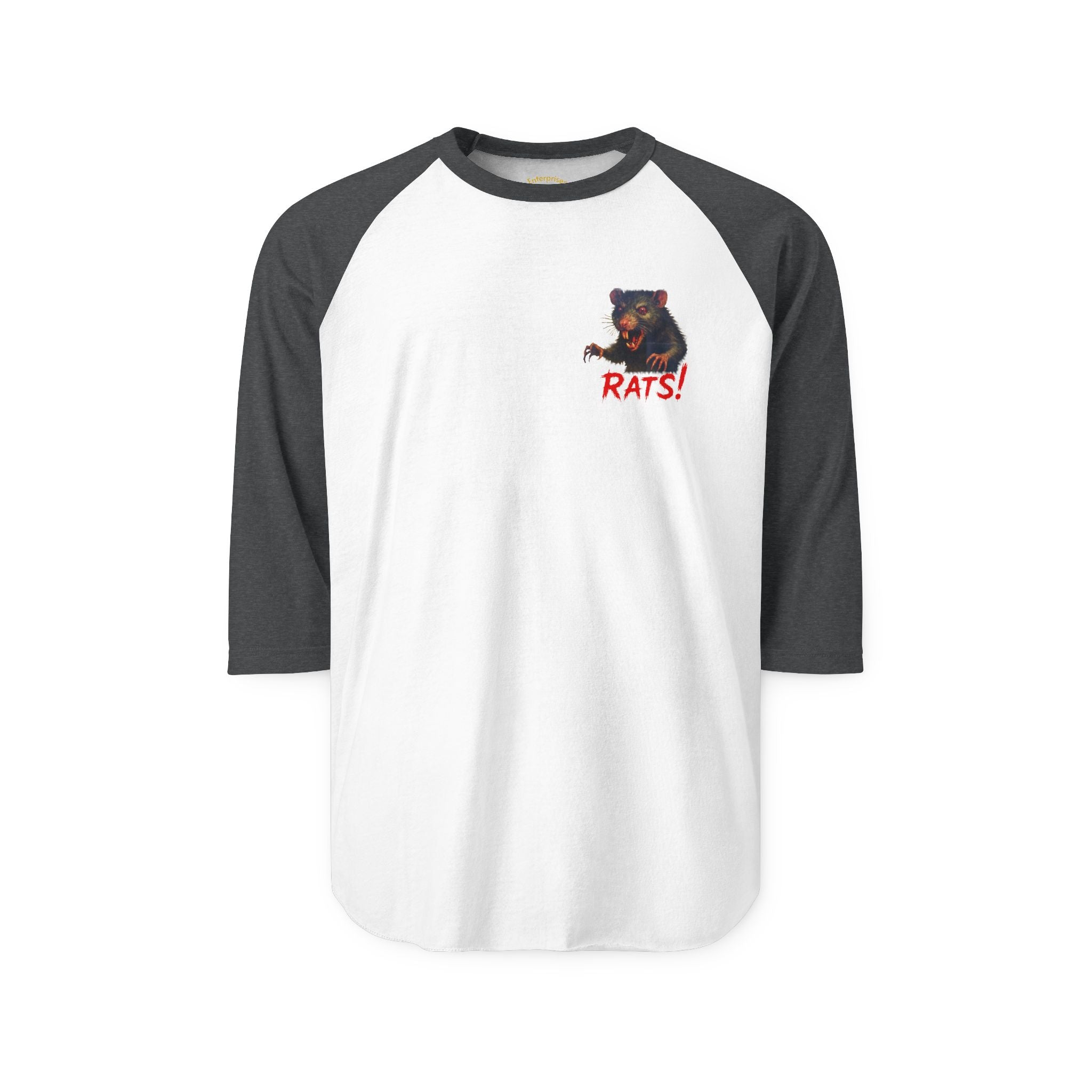 RRS: "RAT" Small Logo - Unisex Three-Quarter Sleeve Raglan Shirt