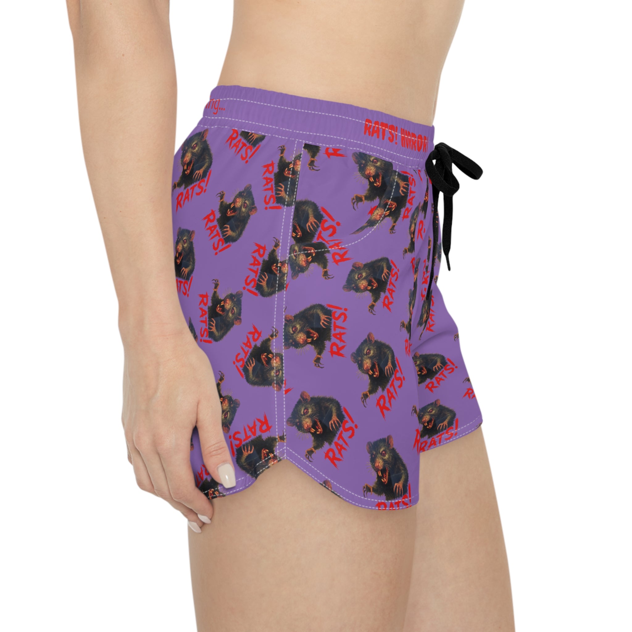 RAW: "RAT" (Multi) - Women's Casual Shorts - Lavender