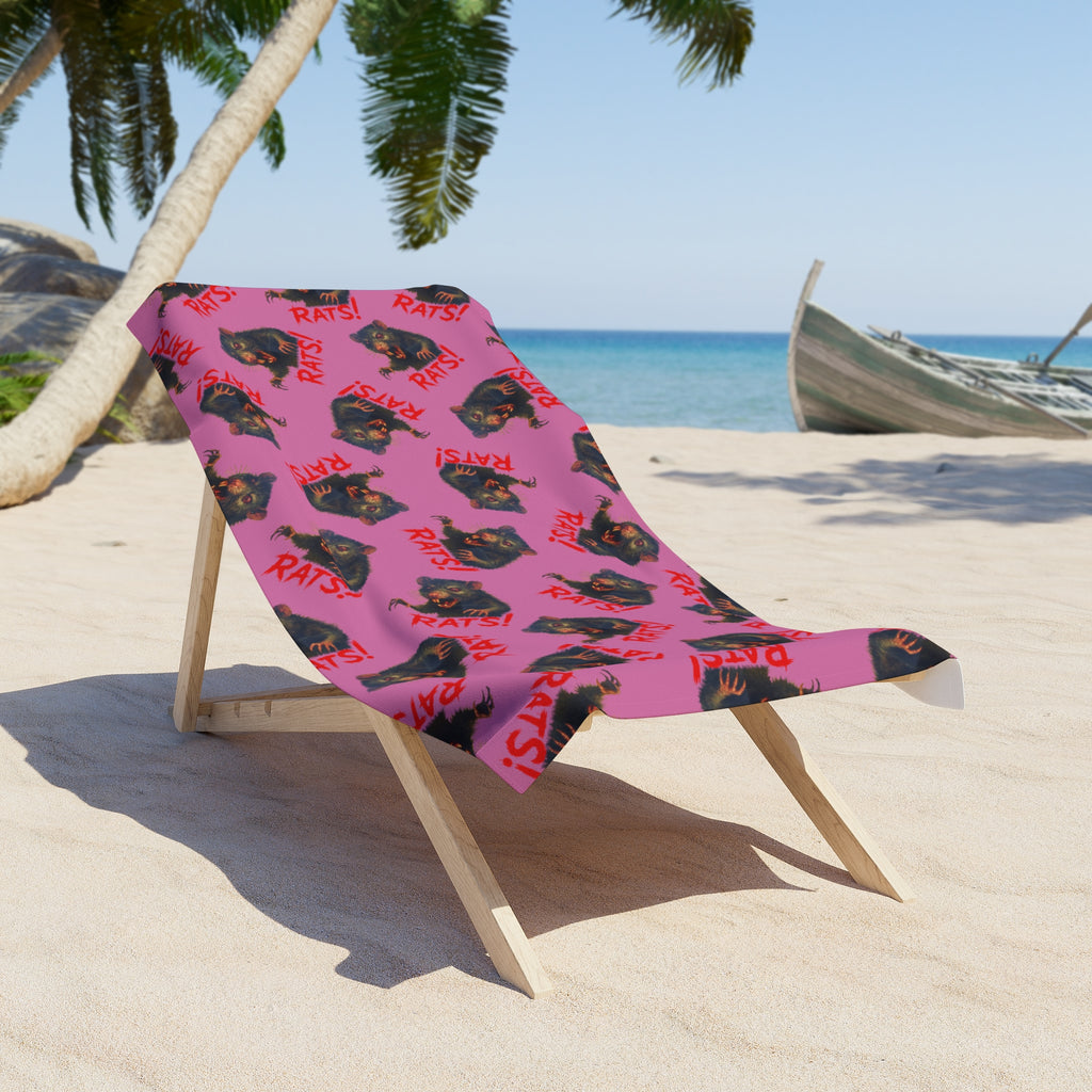 RBT: "RAT" (Multi) - Beach Towel - Pink