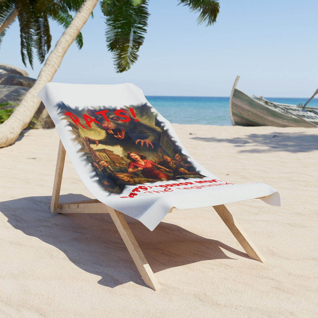 RBT: "RATS!" Logo - Beach Towel - White