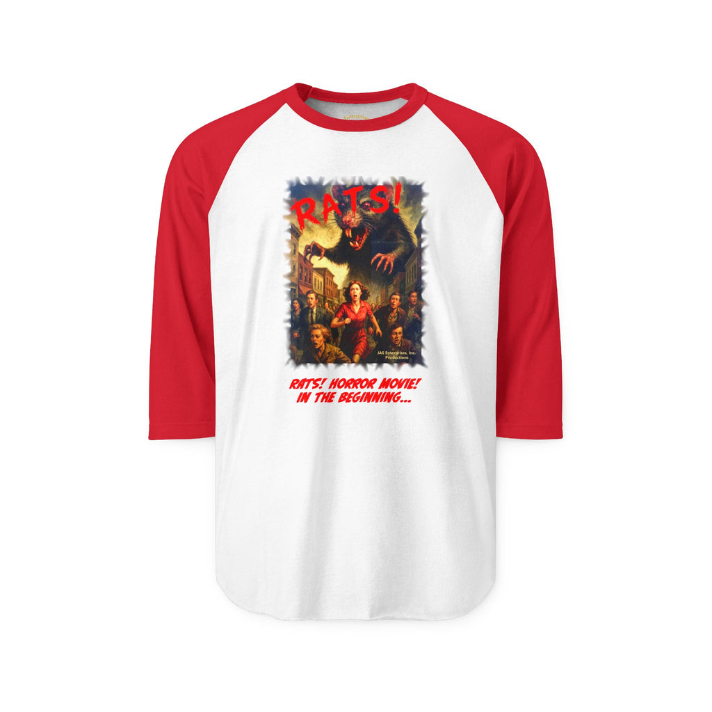 RRS: "RATS!" Movie Title Logo - Unisex Three-Quarter Sleeve Raglan Shirt