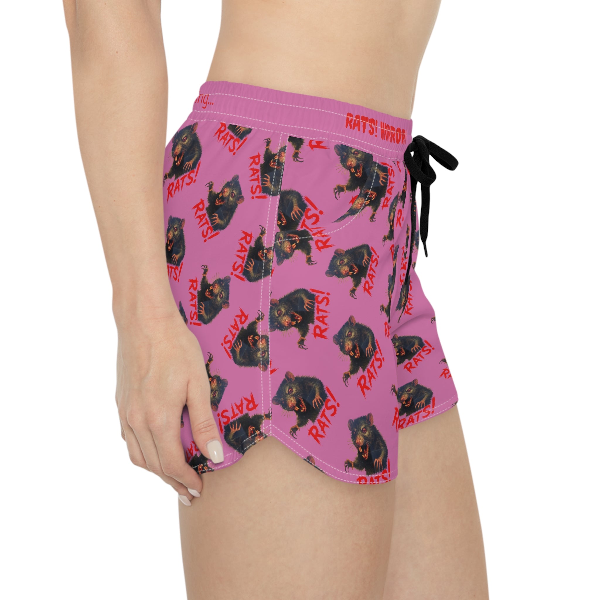 RAW: "RAT" (Multi) - Women's Casual Shorts - Pink