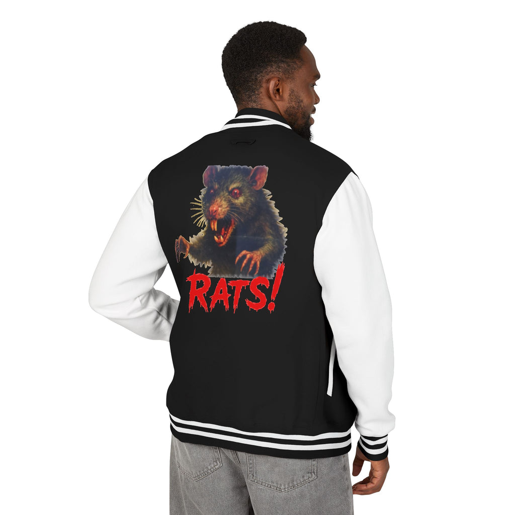 RJK: "RAT" - Unisex Heavyweight Letterman Jacket (Black/White)