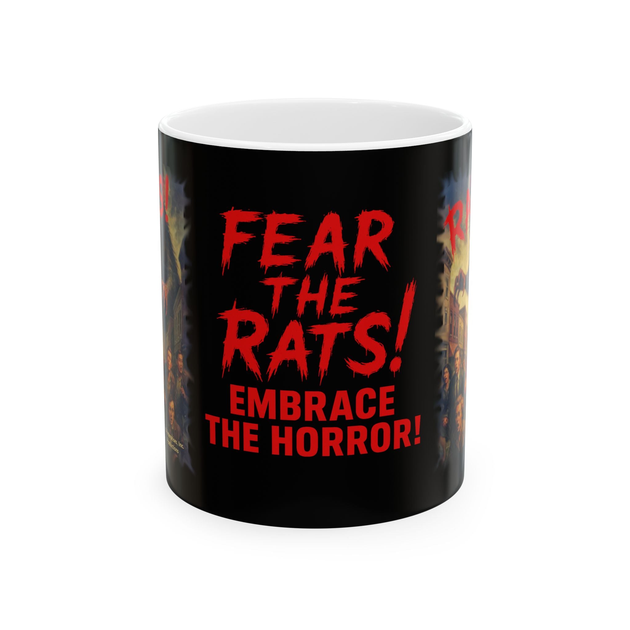 RMG: "Fear the Rats! Embrace the Horror!/RATS! Logo" - Ceramic Mug (11oz, 15oz)