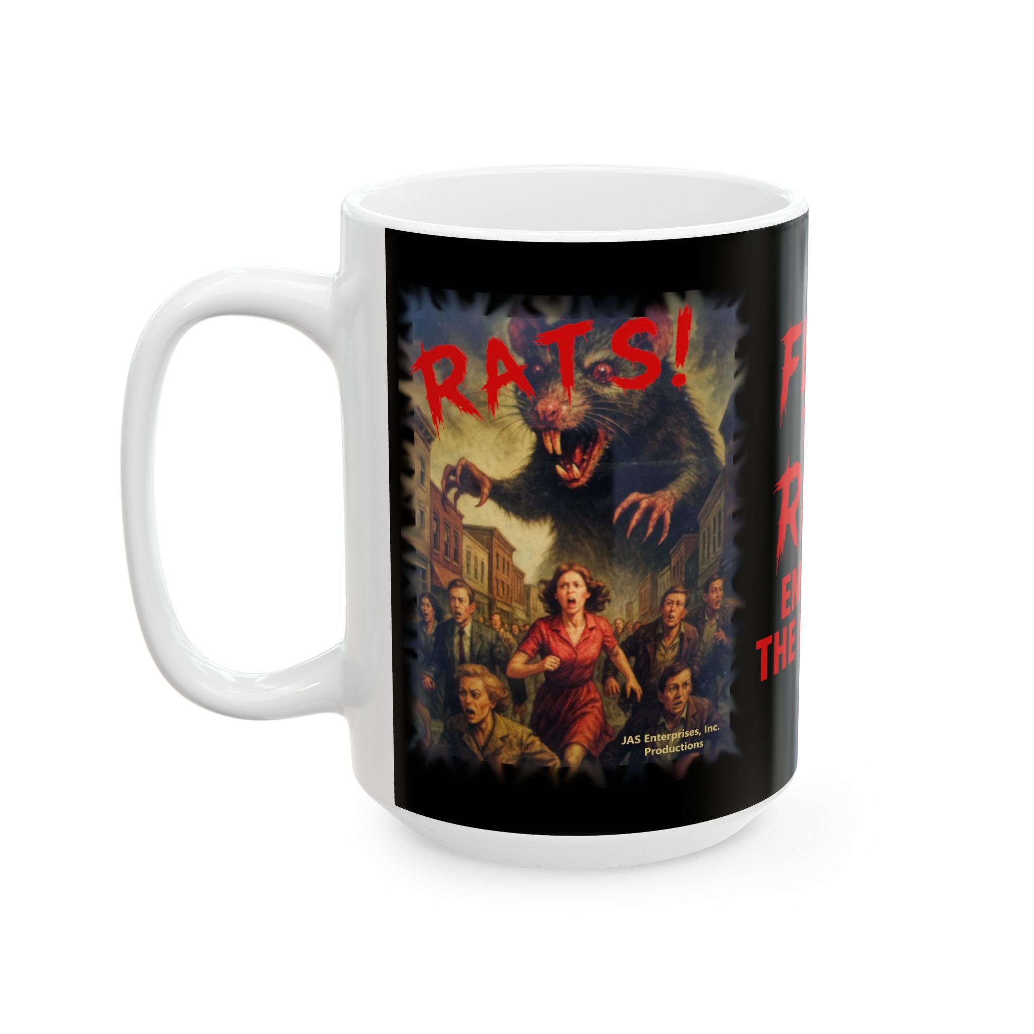 RMG: "Fear the Rats! Embrace the Horror!/RATS! Logo" - Ceramic Mug (11oz, 15oz)