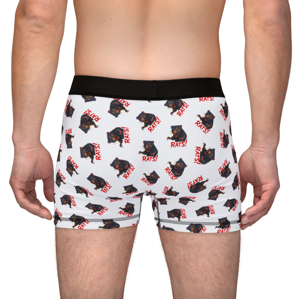 RUG: "RAT" (Multi) - Men's Boxer Briefs - White