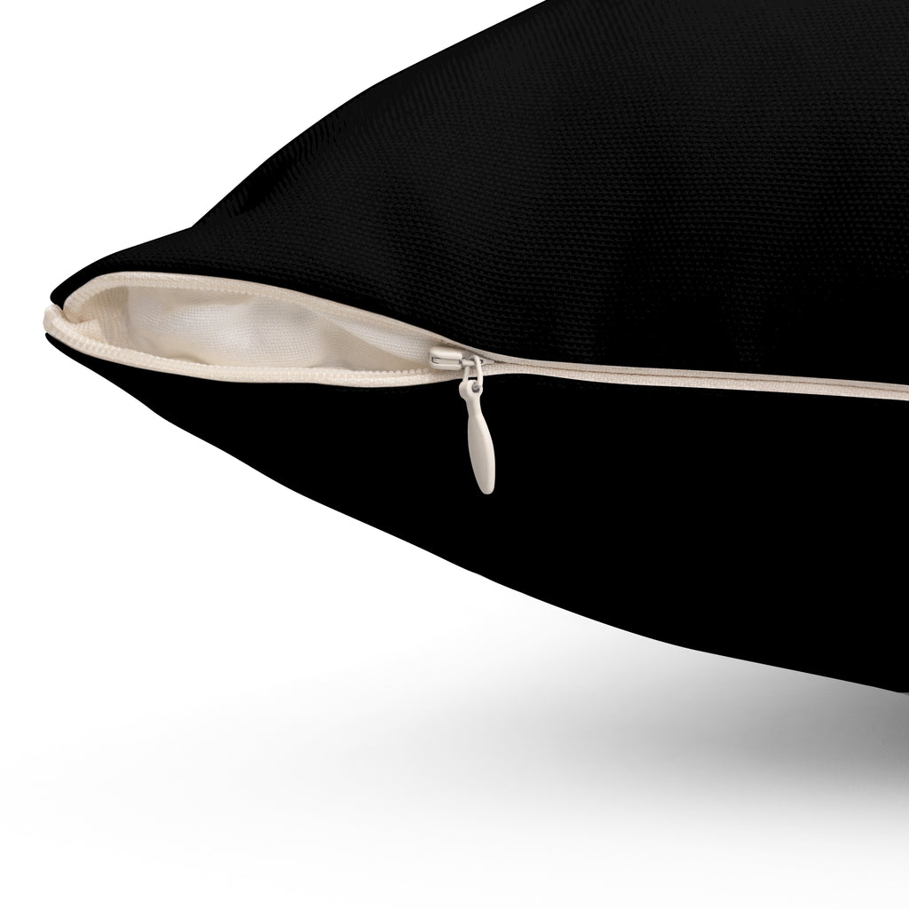 RPW: "RAT" - Polyester Throw Pillow (Black)