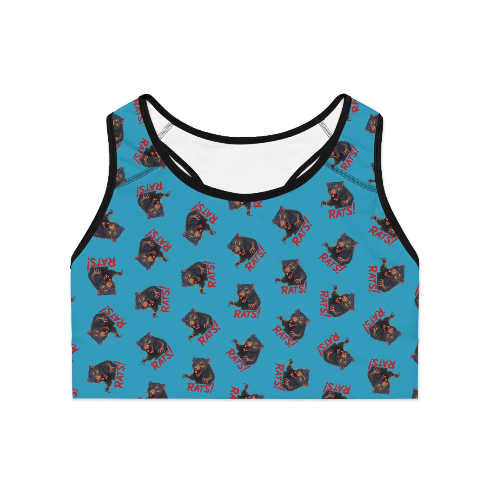RAW: "RAT" (Multi) - Women's Sports Bra - Turquoise