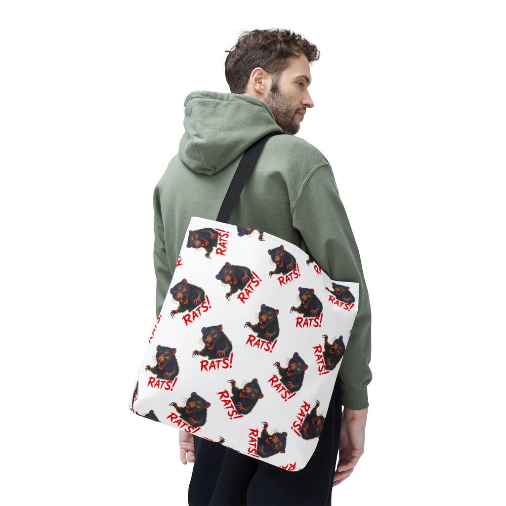 RTB: "RAT" (Multi) - Tote Bag - White