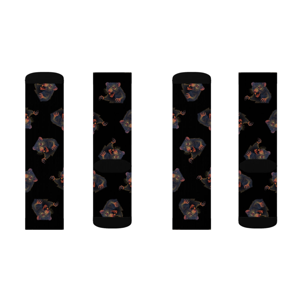 RFW: "RAT" (Multi) - Unisex Socks - Black