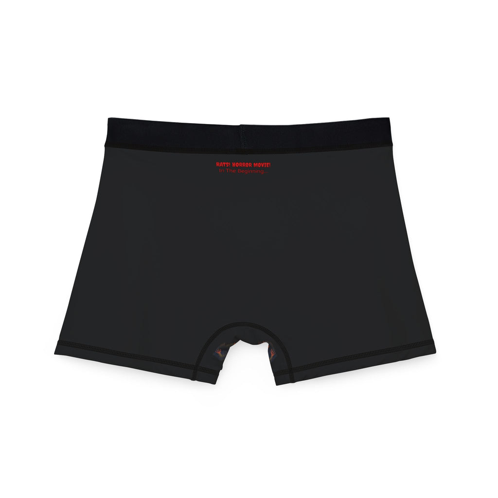 RUG: "RATS!" Logo - "RAT" Underneath - (Blank Back Side) - Men's Boxer Briefs - Black