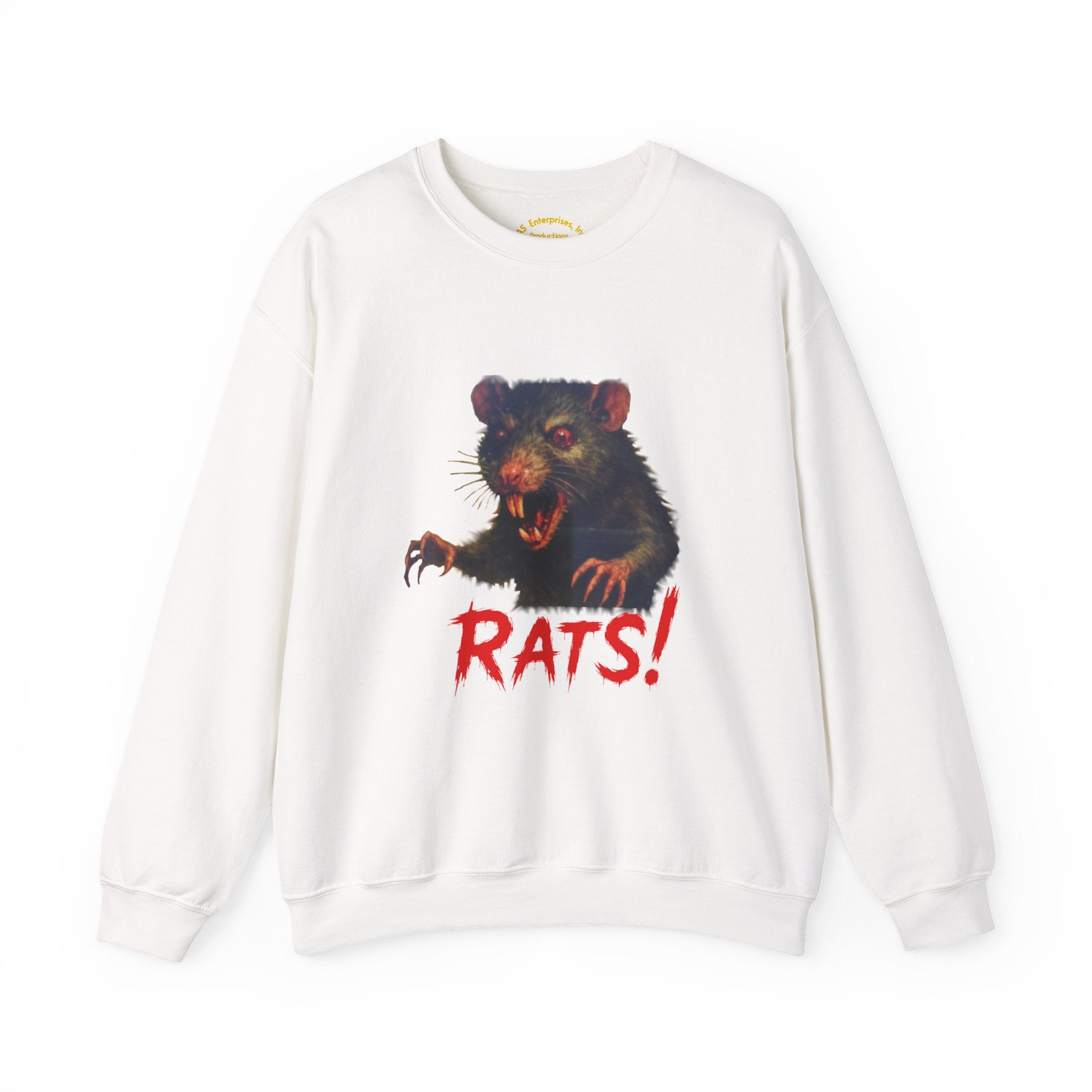 RSS: "RAT" (Blank Back Side) - Unisex Crewneck Sweatshirt (White)