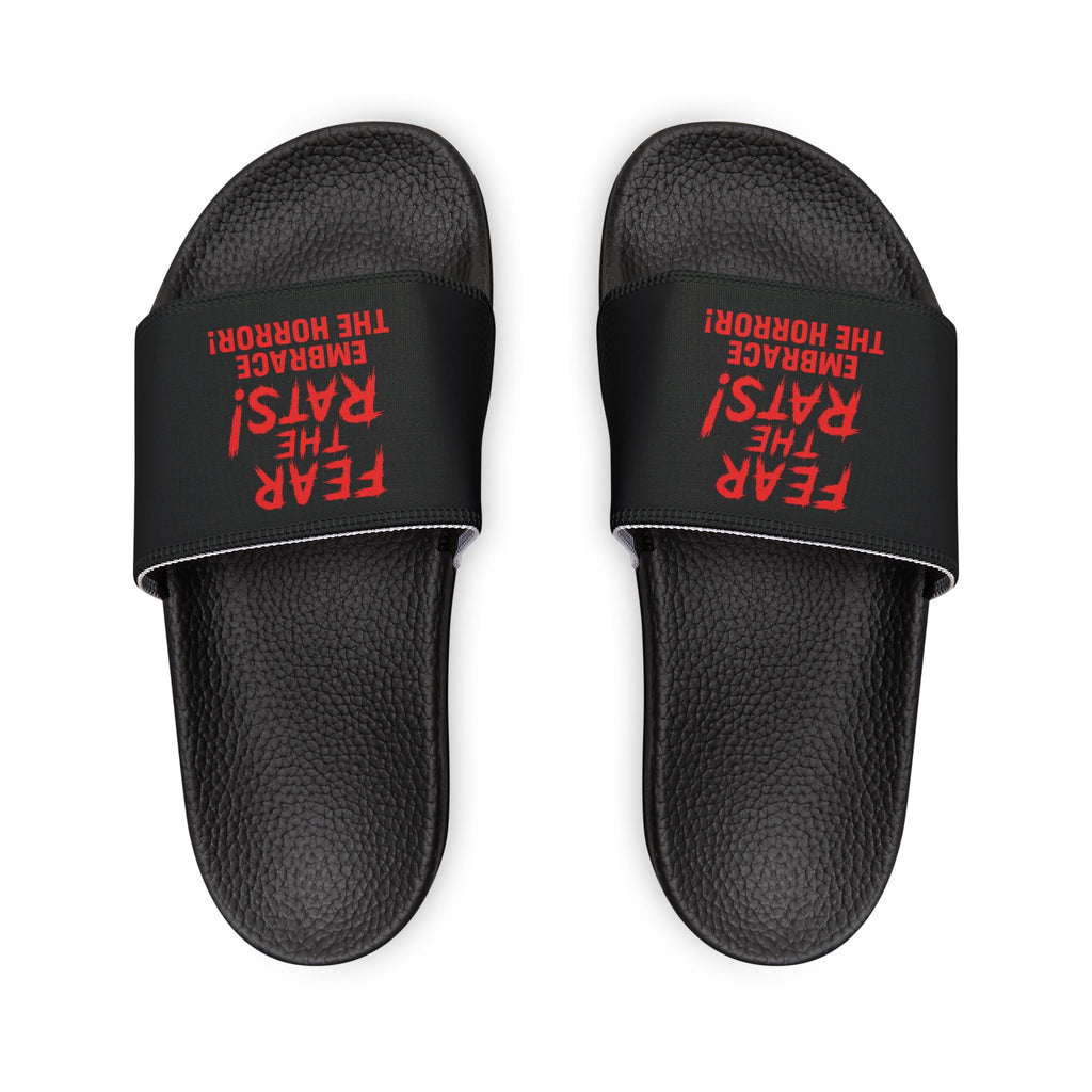 RFW: "Fear the Rats! Embrace the Horror!" - Women's Removable-Strap Sandals (Black)
