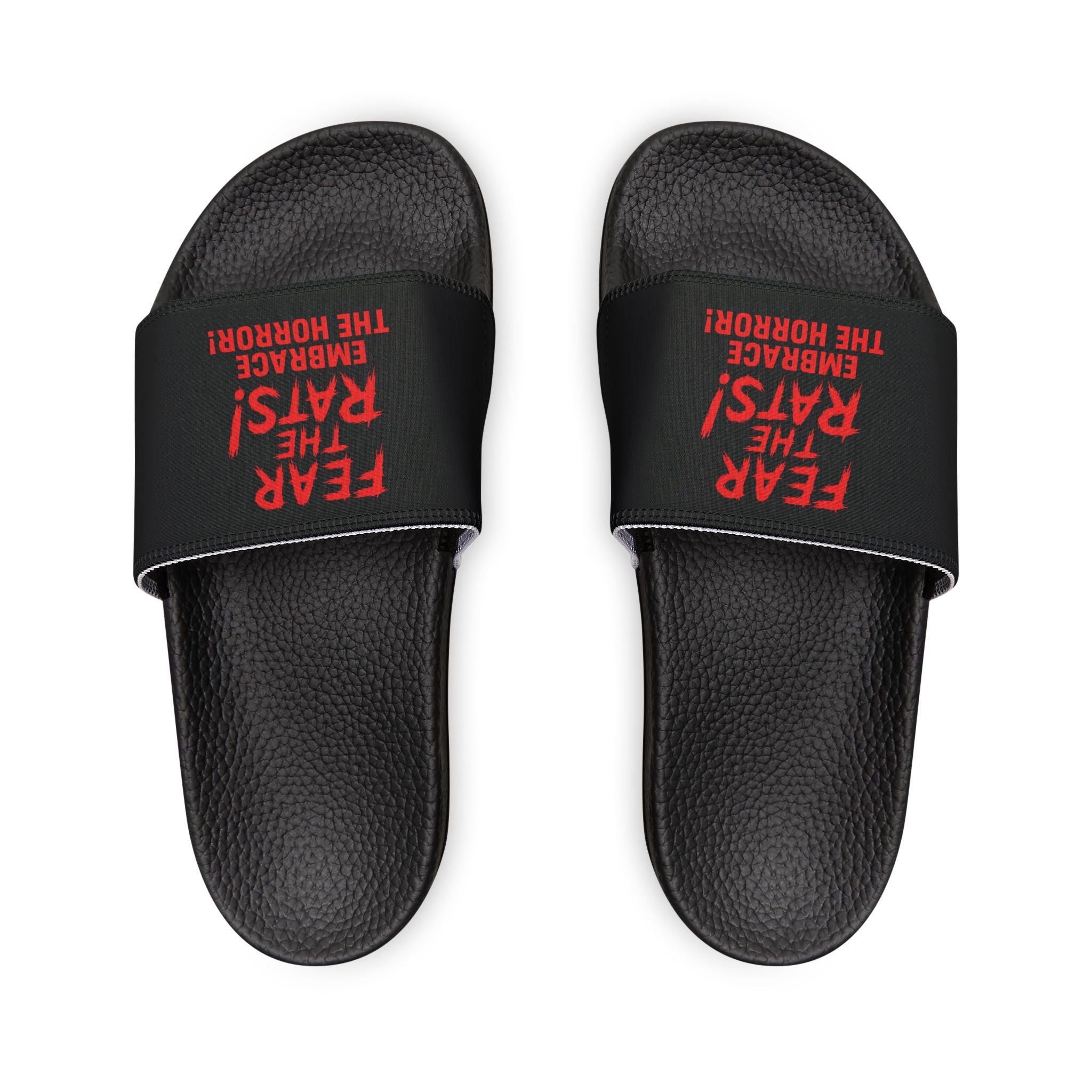 RFW: "Fear the Rats! Embrace the Horror!" - Women's Removable-Strap Sandals (Black)