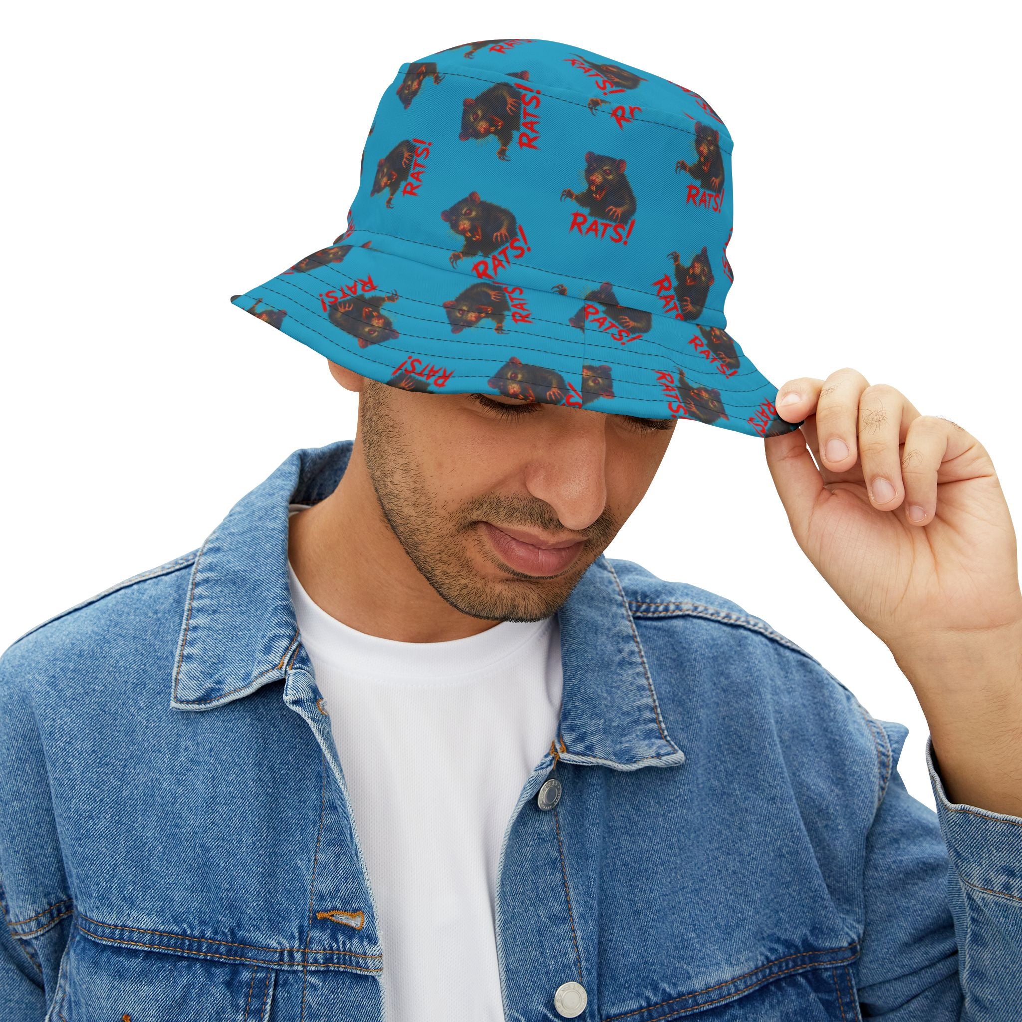 RHT: "RAT" (Multi) - Bucket Hat - Turquoise