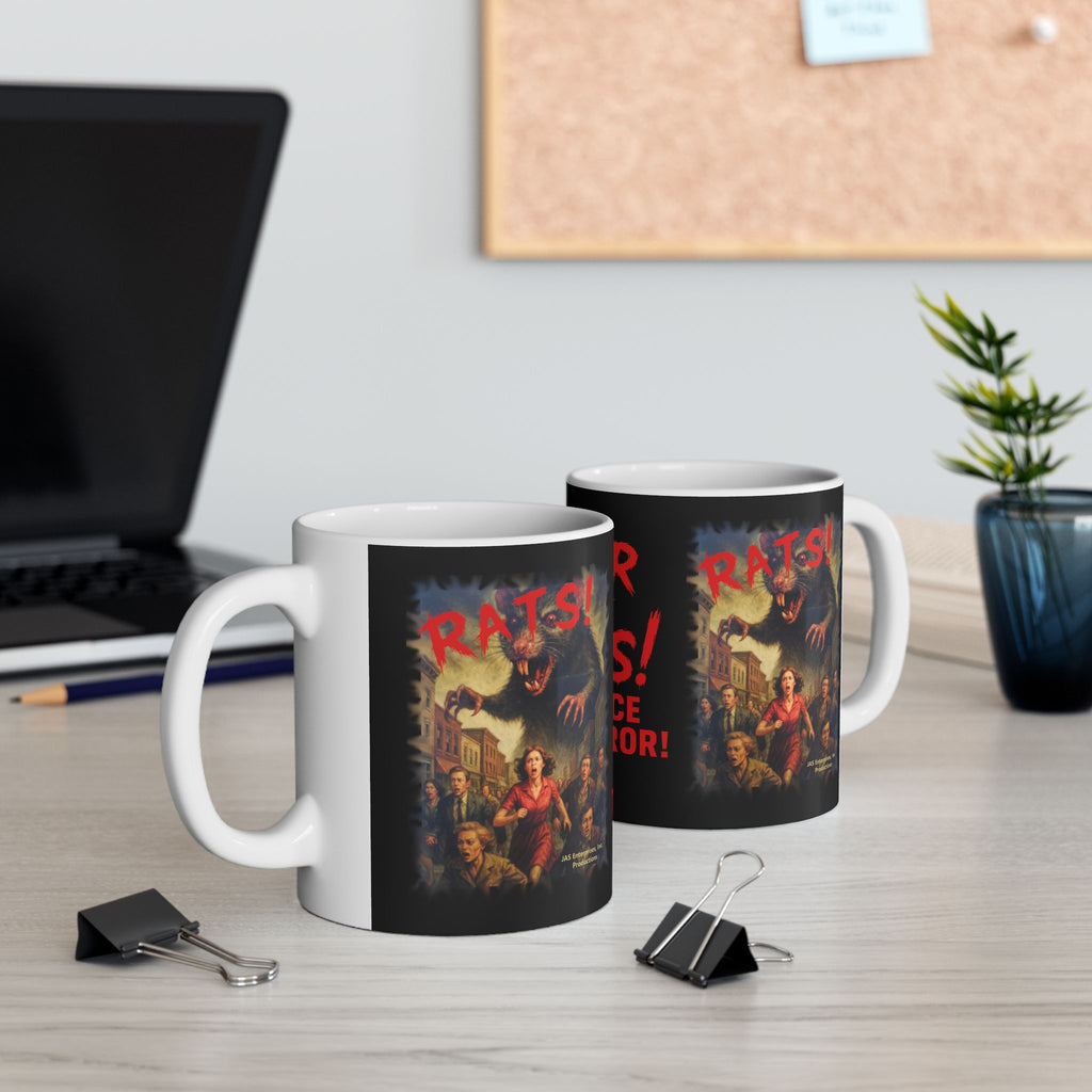 RMG: "Fear the Rats! Embrace the Horror!/RATS! Logo" - Ceramic Mug (11oz, 15oz)