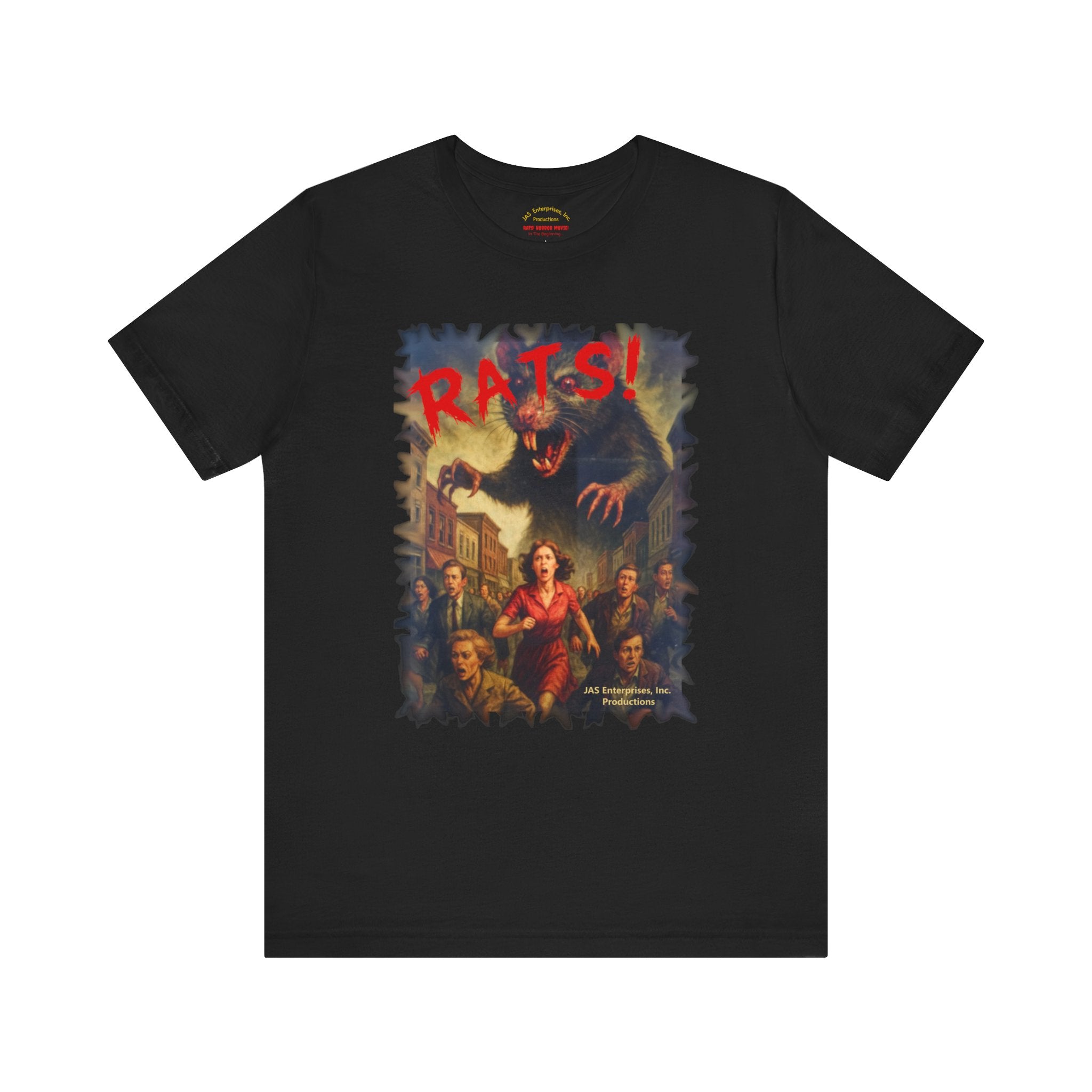 RTS: "RATS" Logo - Unisex Jersey Short Sleeve Lightweight Tee (Black)
