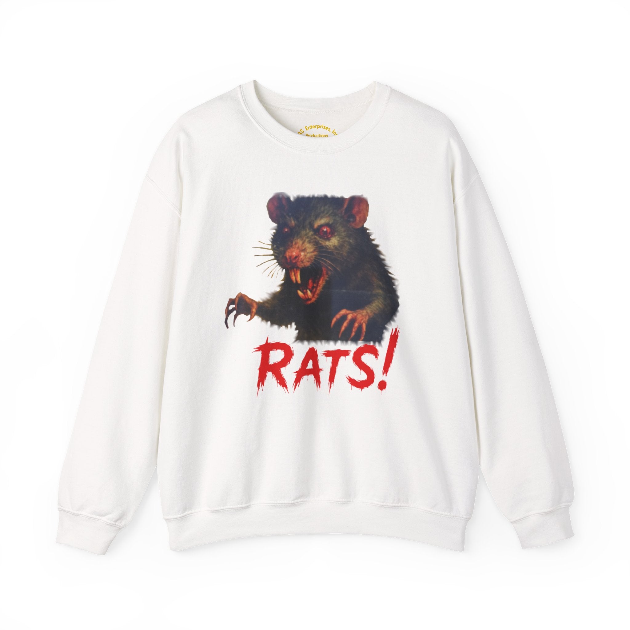 RSS: "RAT" (Fear the Rats! Embrace the Horror! - Back Side) - Unisex Crewneck Sweatshirt (White)