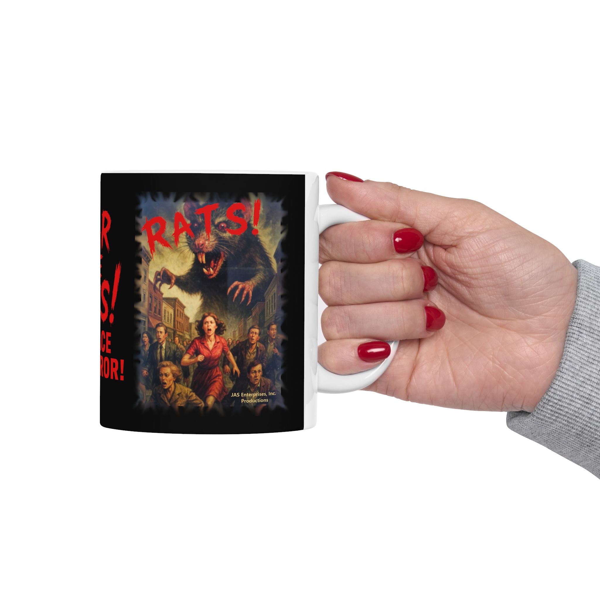 RMG: "Fear the Rats! Embrace the Horror!/RATS! Logo" - Ceramic Mug (11oz, 15oz)