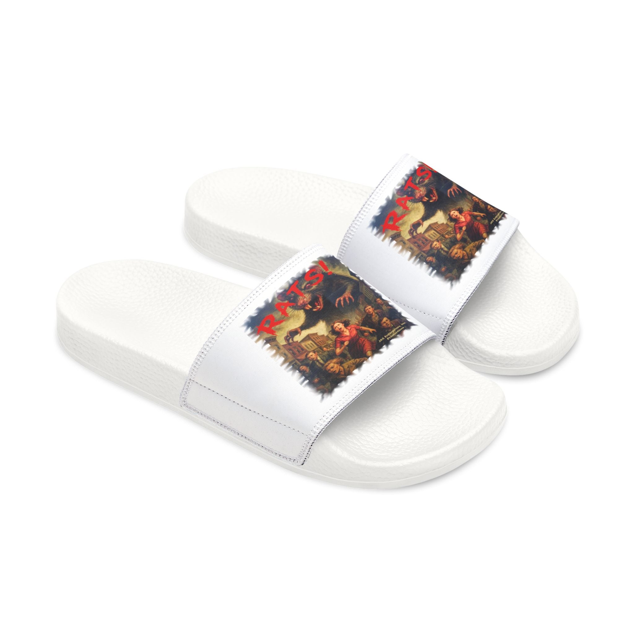RFW: "RATS!" Logo - Men's Removable-Strap Sandals (White)