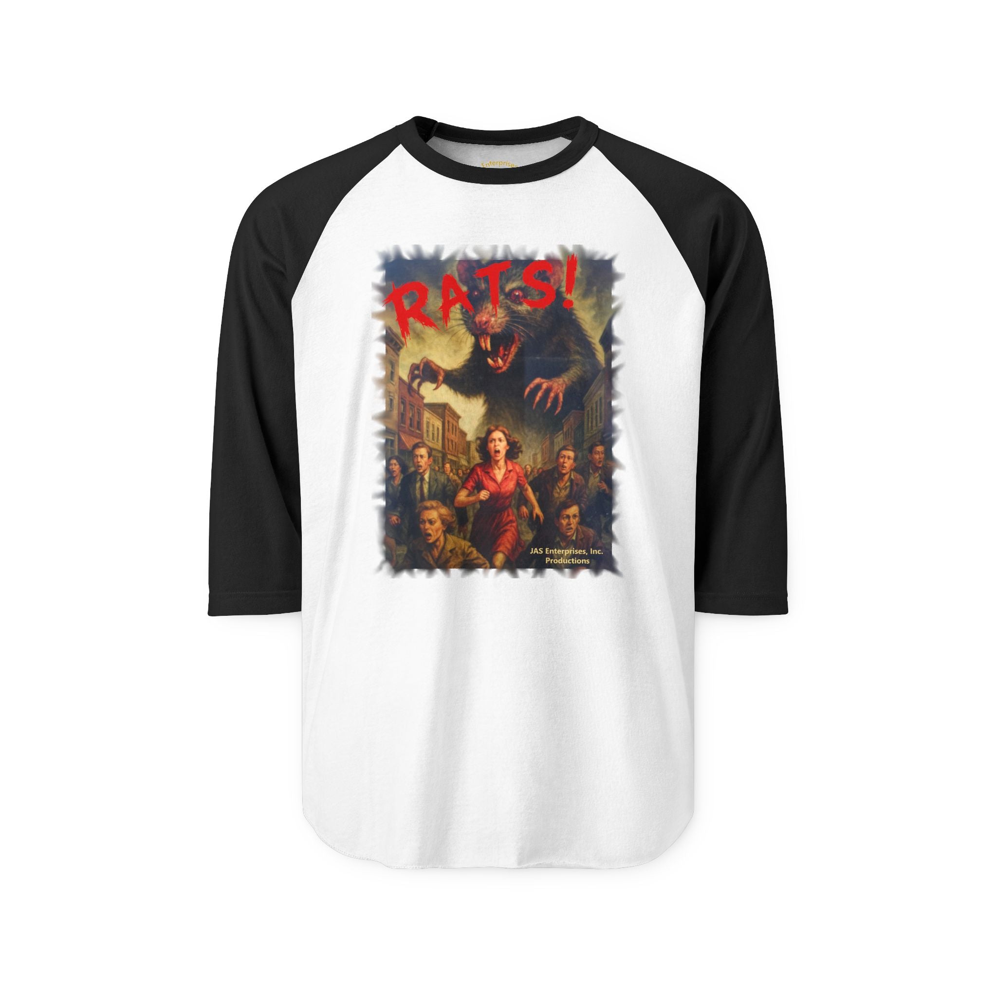 RRS: "RATS!" Logo - Unisex Three-Quarter Sleeve Raglan Shirt
