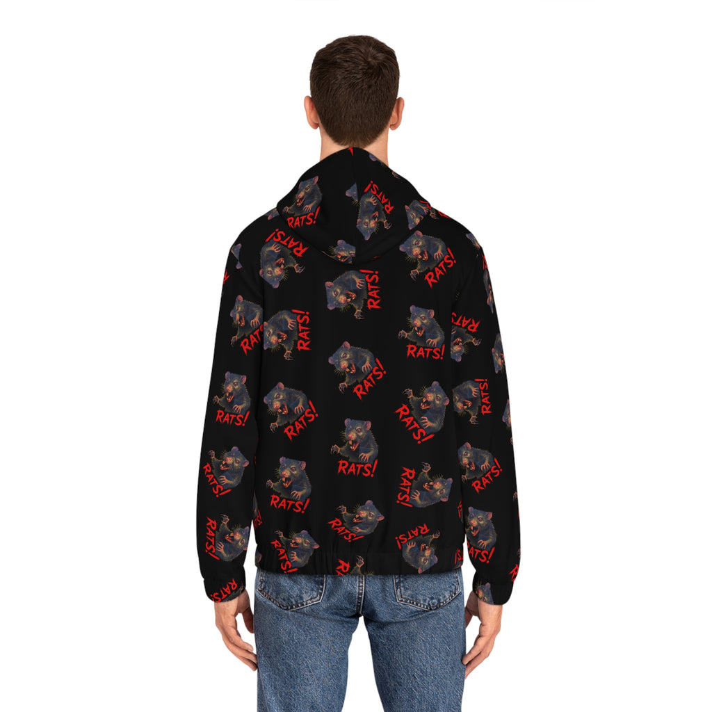 RHD: "RAT" (Multi) - Movie Title Logo - Men's Full-Zip Hoodie - Black