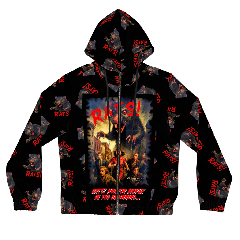 RHD: "RAT" (Multi) - Movie Title Logo - Women’s Full-Zip Hoodie - Black